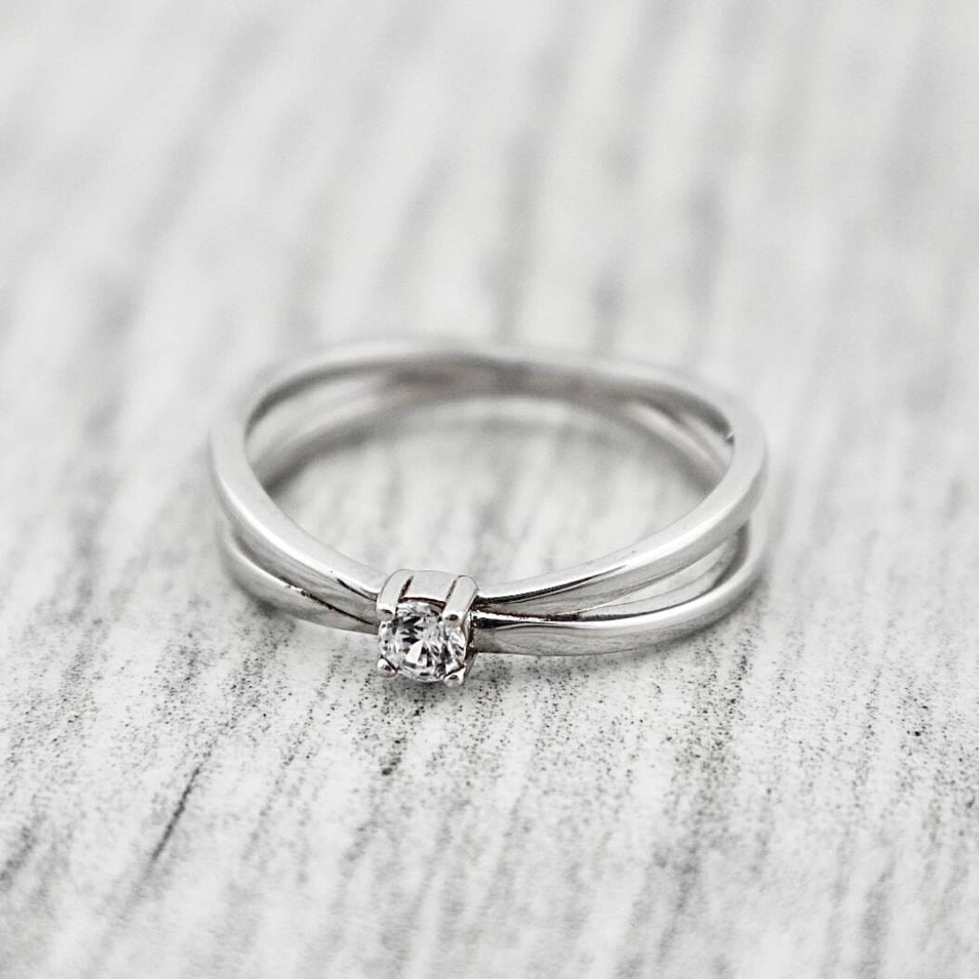 Bague Croisée en argent sterling 