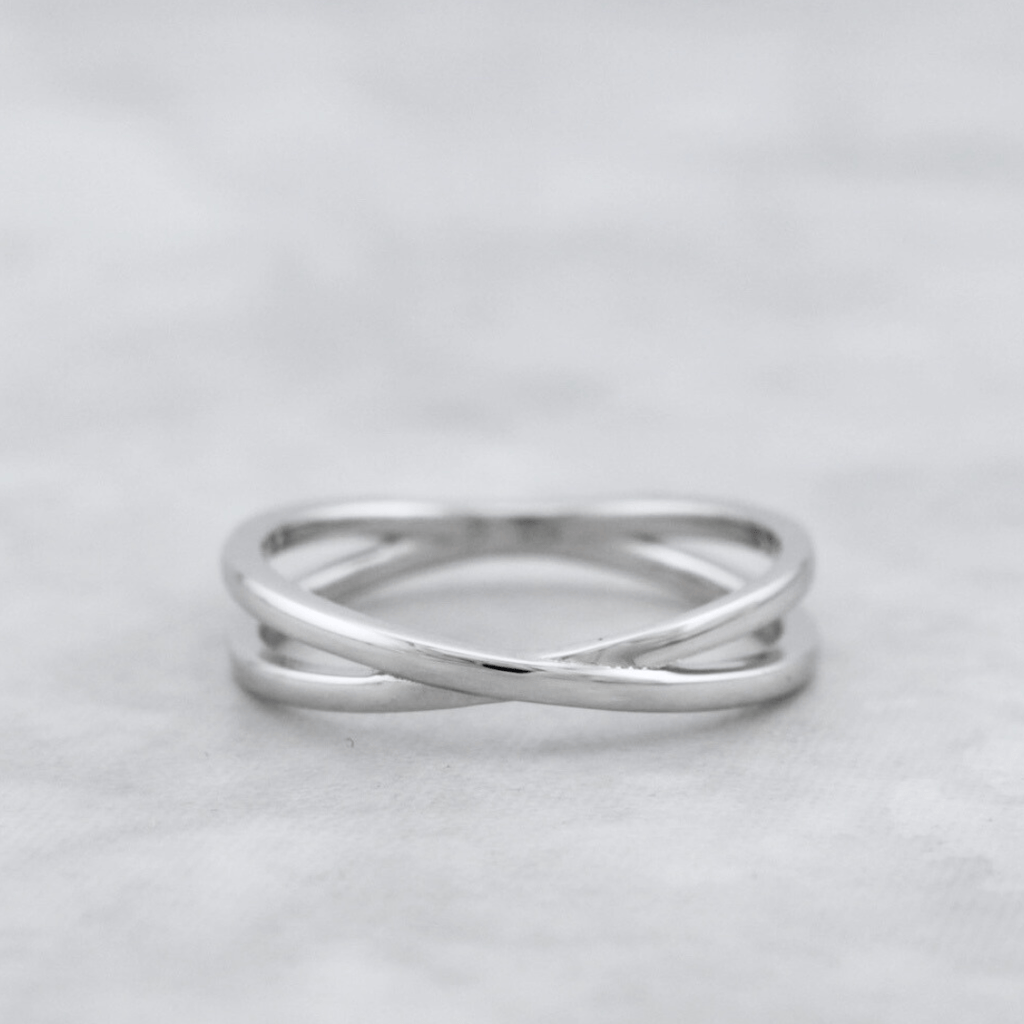 Sterling Silver Crisscross Ring