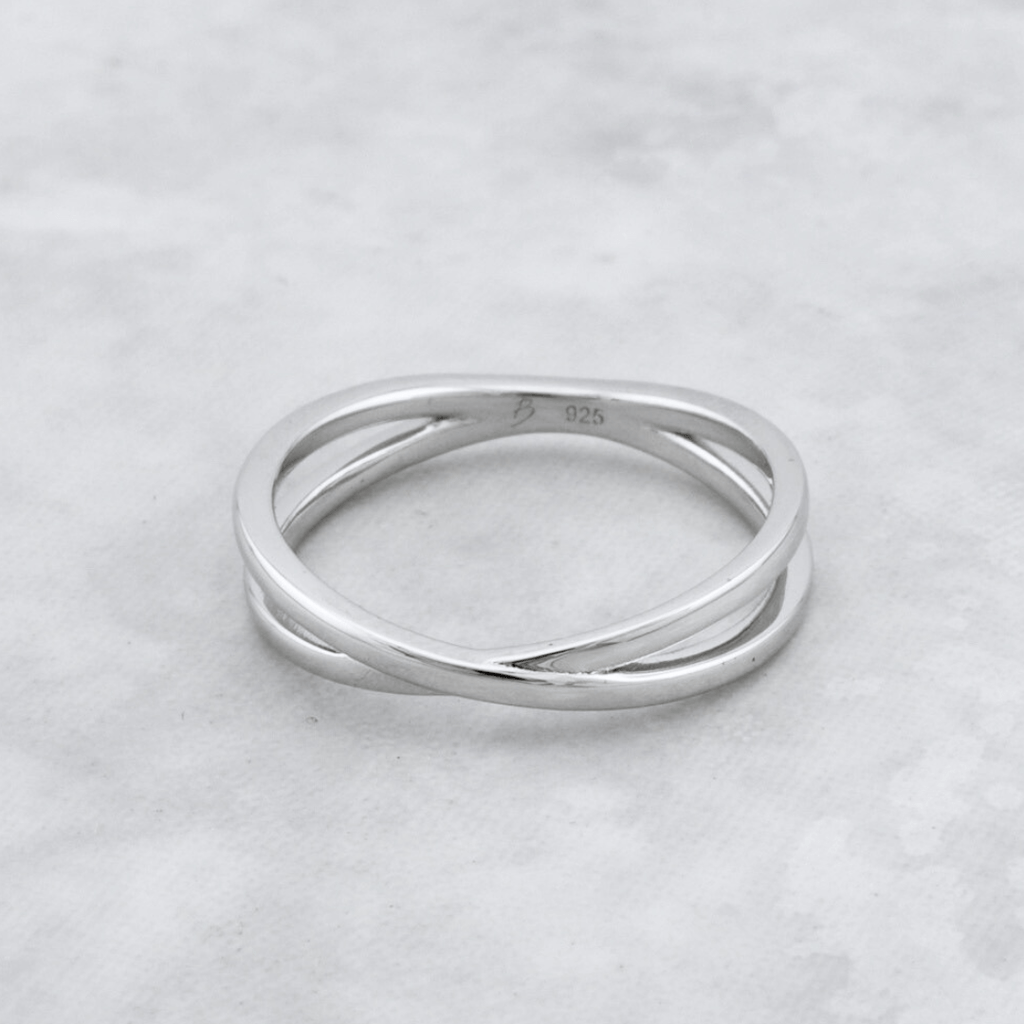 Sterling Silver Crisscross Ring