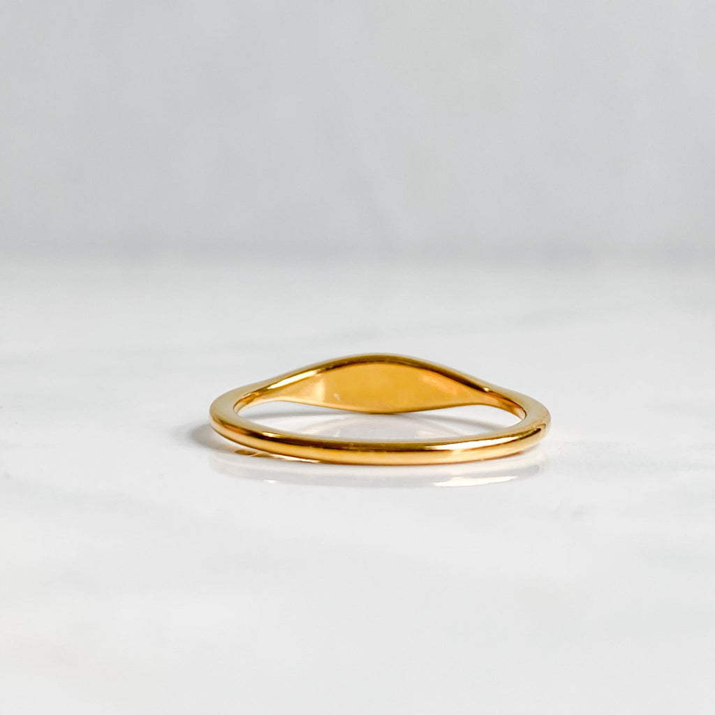 Bague dorée soleil en acier inoxydable plaqué or 18K | ASTRAÉA
