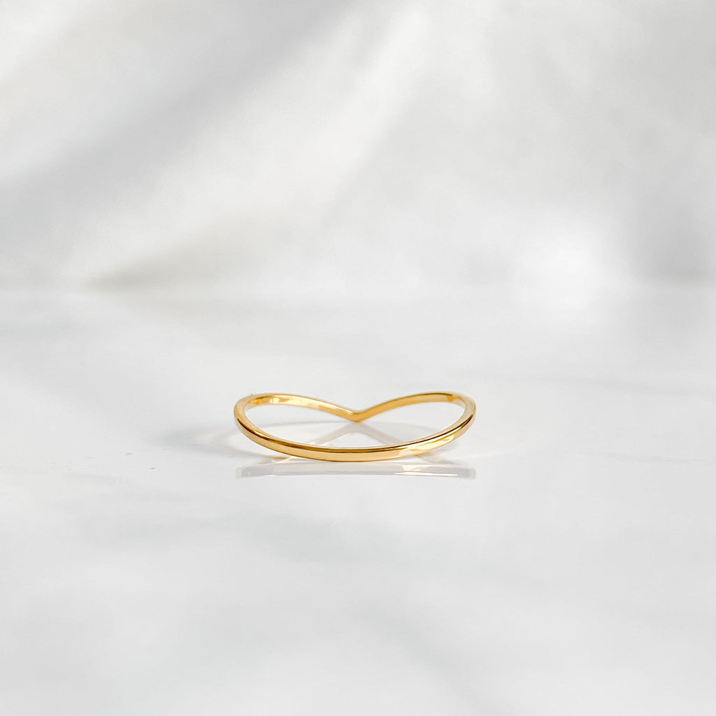18K Gold Minimalist Stainless Steel Ring | BELLONA
