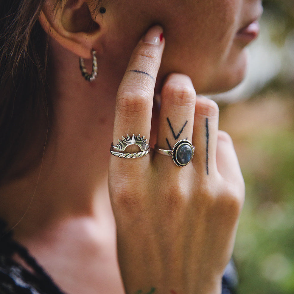 Bague torsadée en argent sterling 925 | SYLVA