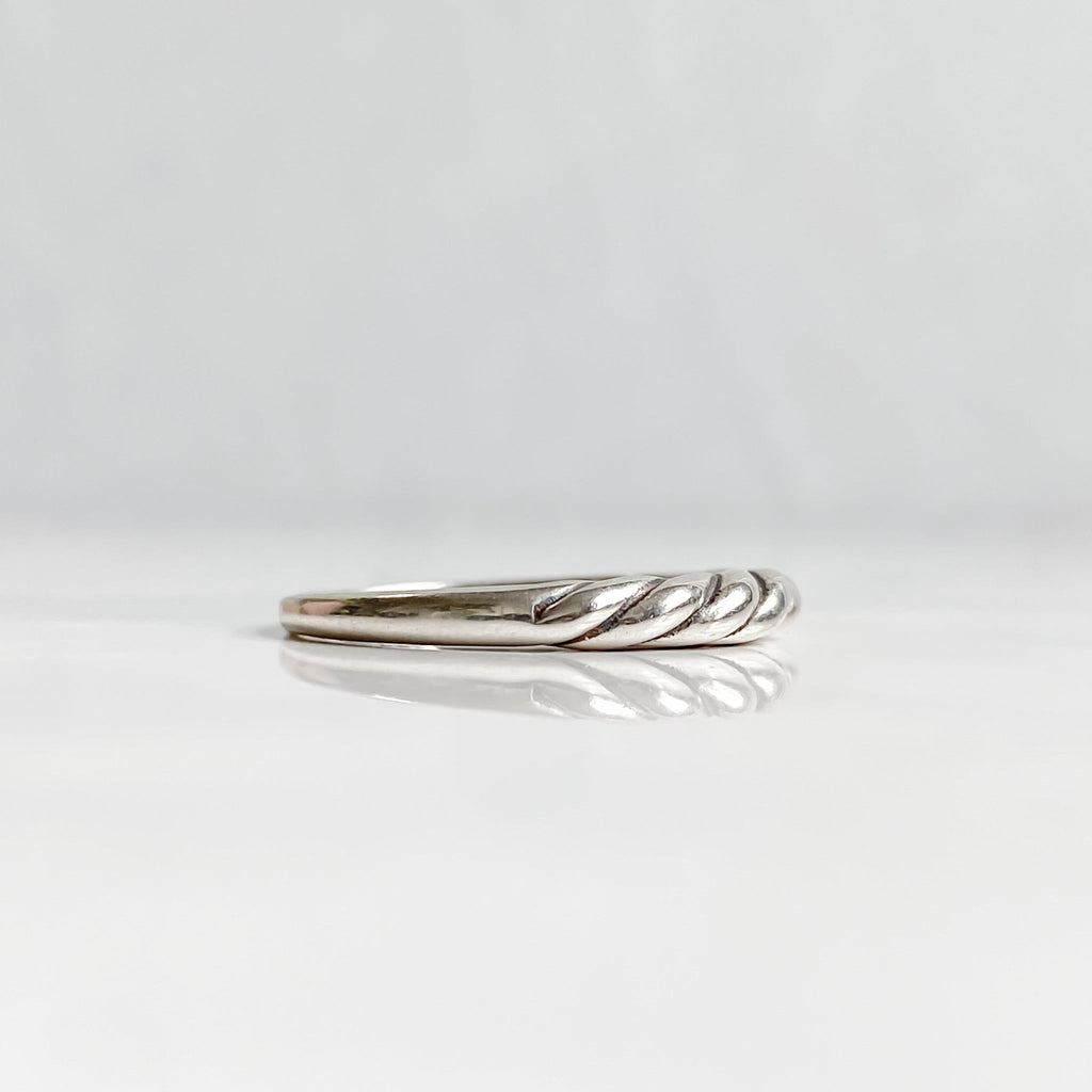 Bague torsadée en argent sterling 925 | SYLVA