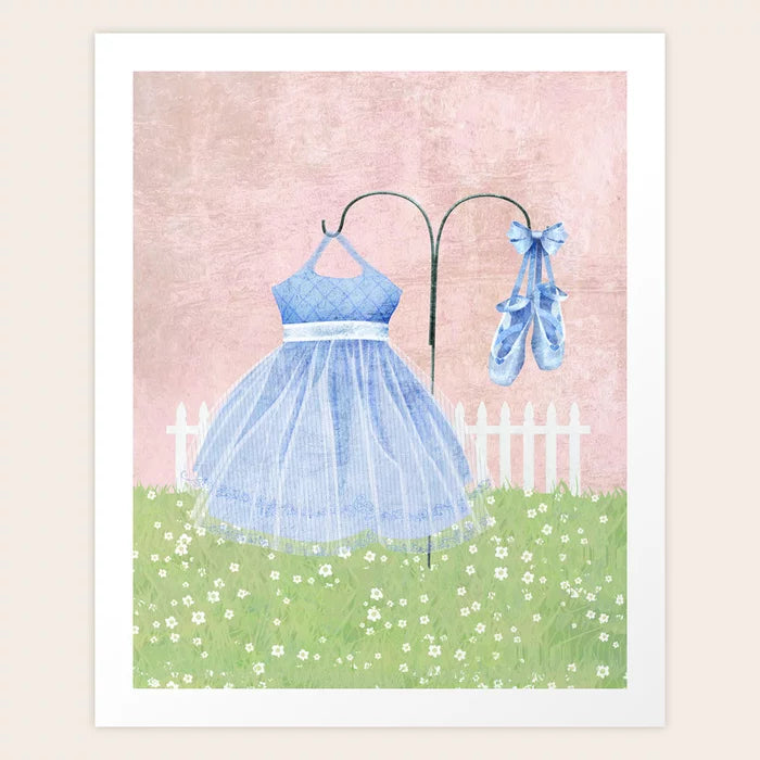 Impression d'art « Ballerine bleue dans le jardin »