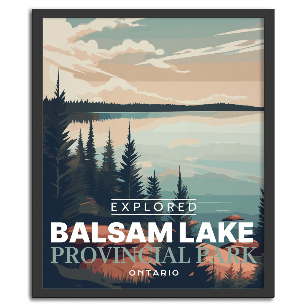 Balsam Lake Provincial Park 'Explored' Poster, Canada Parks
