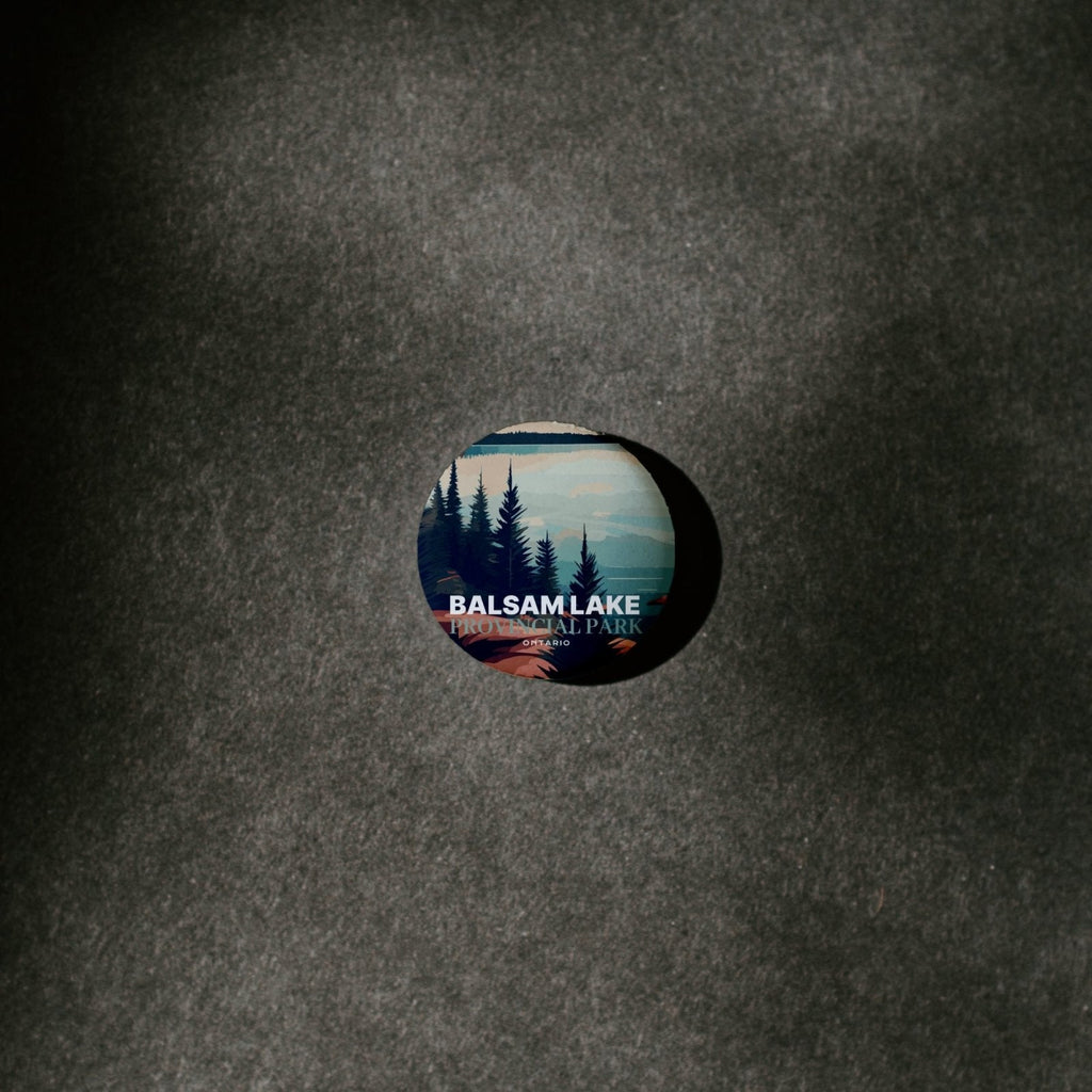 Balsam Lake Provincial Park of Ontario Pinback Button, Canada Parks