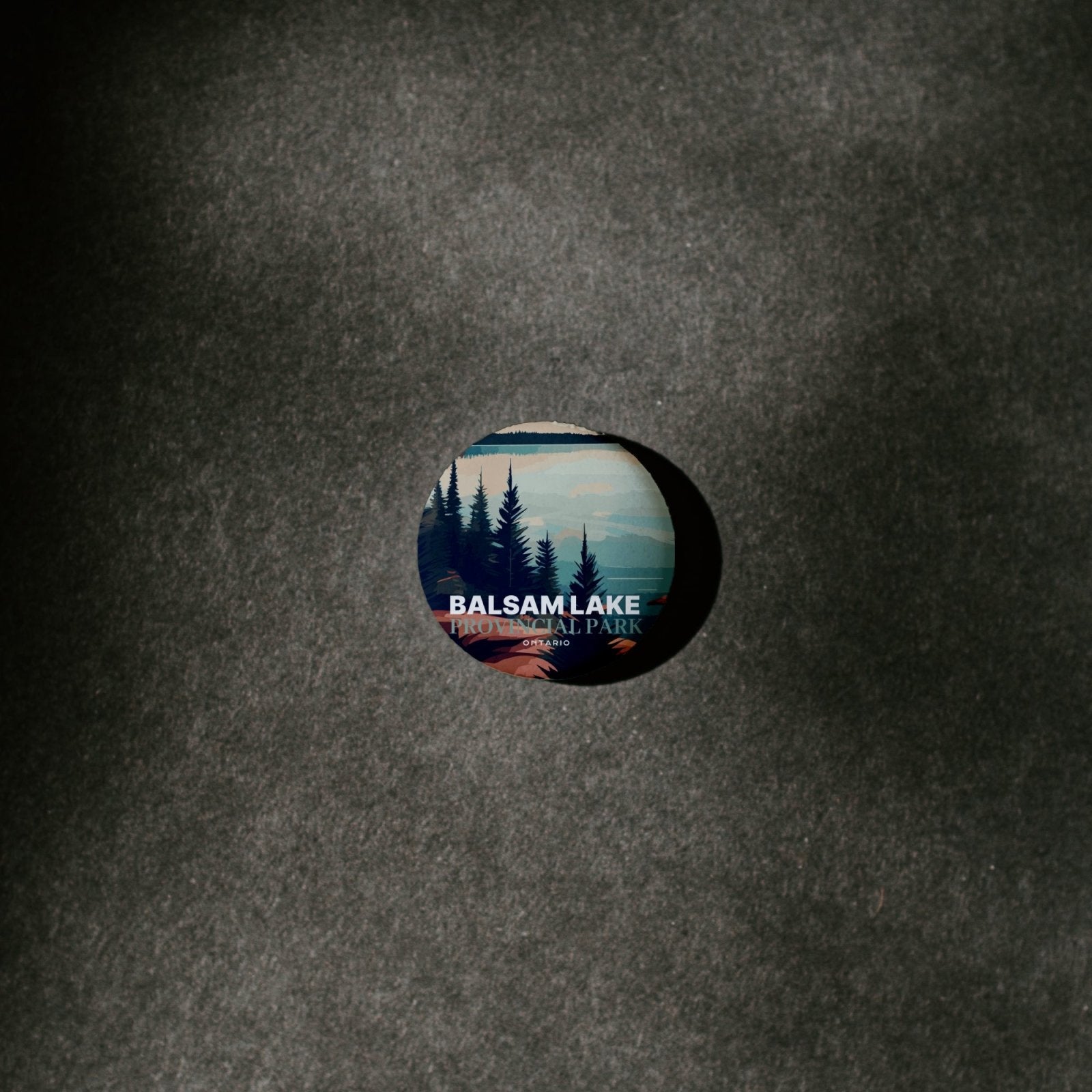 Balsam Lake Provincial Park of Ontario Pinback Button, Canada Parks
