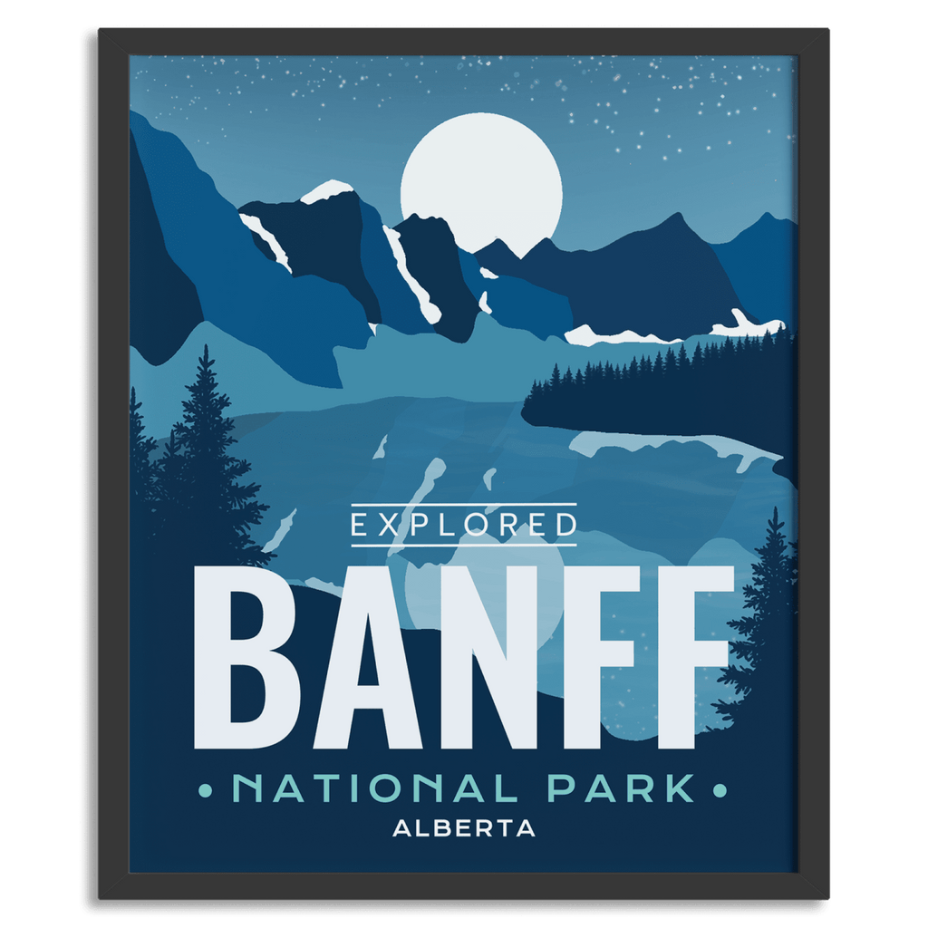 Affiche « Explorée » du parc national de Banff