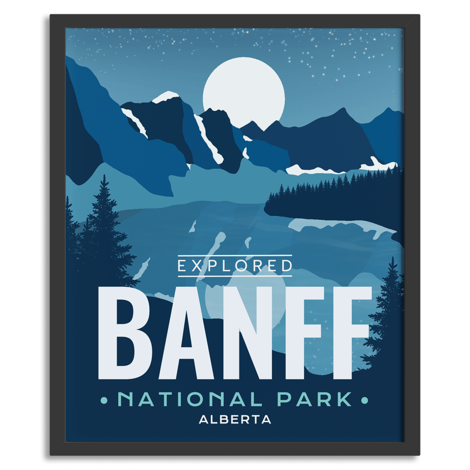 Affiche « Explorée » du parc national de Banff