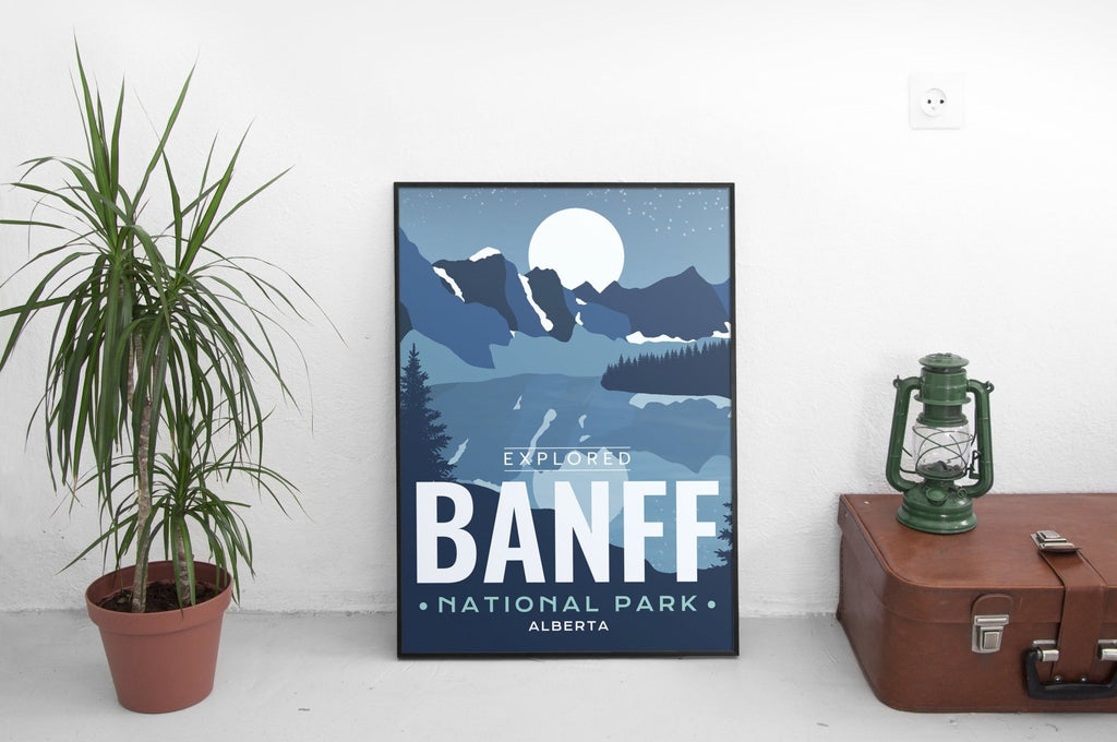 Affiche « Explorée » du parc national de Banff
