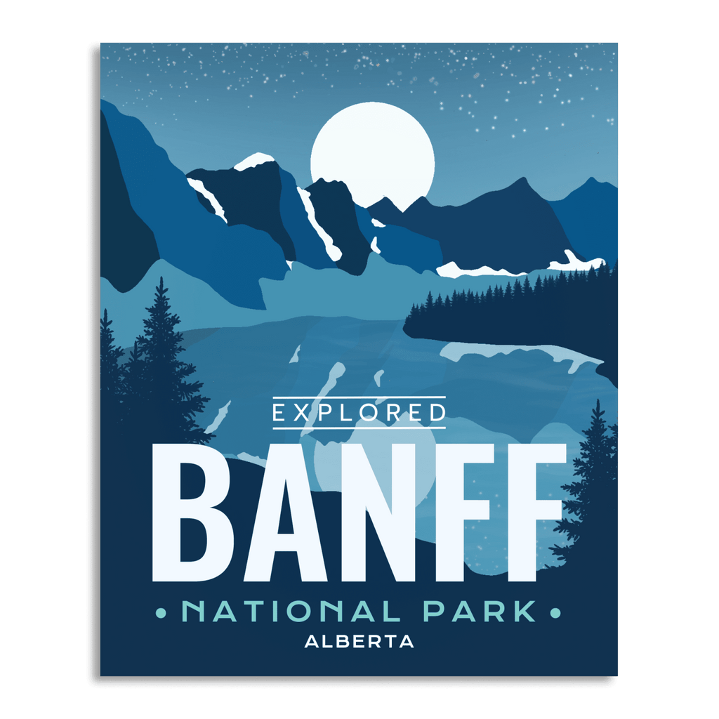 Affiche « Explorée » du parc national de Banff