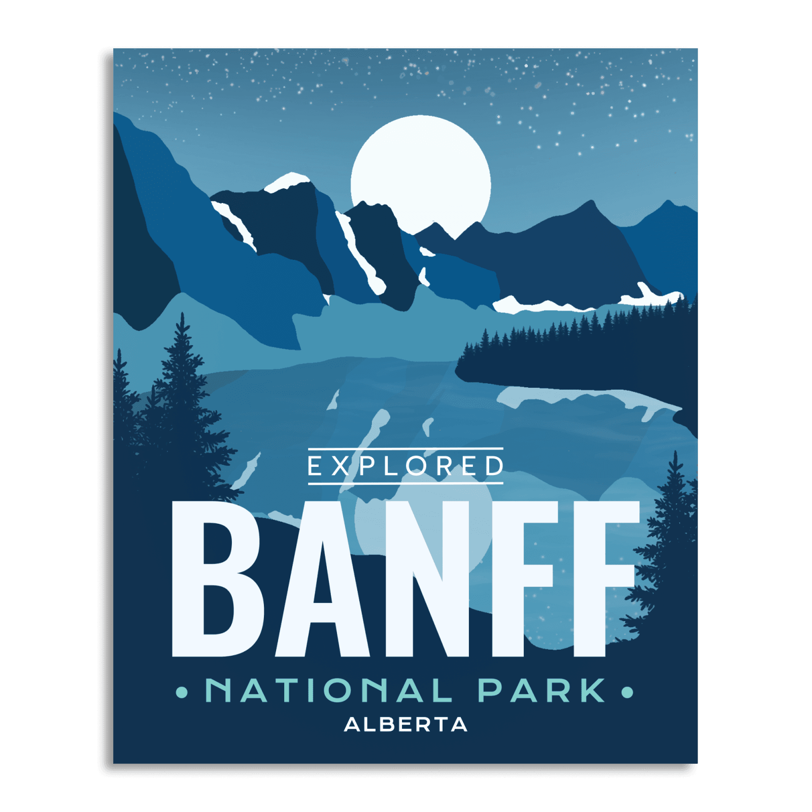 Affiche « Explorée » du parc national de Banff
