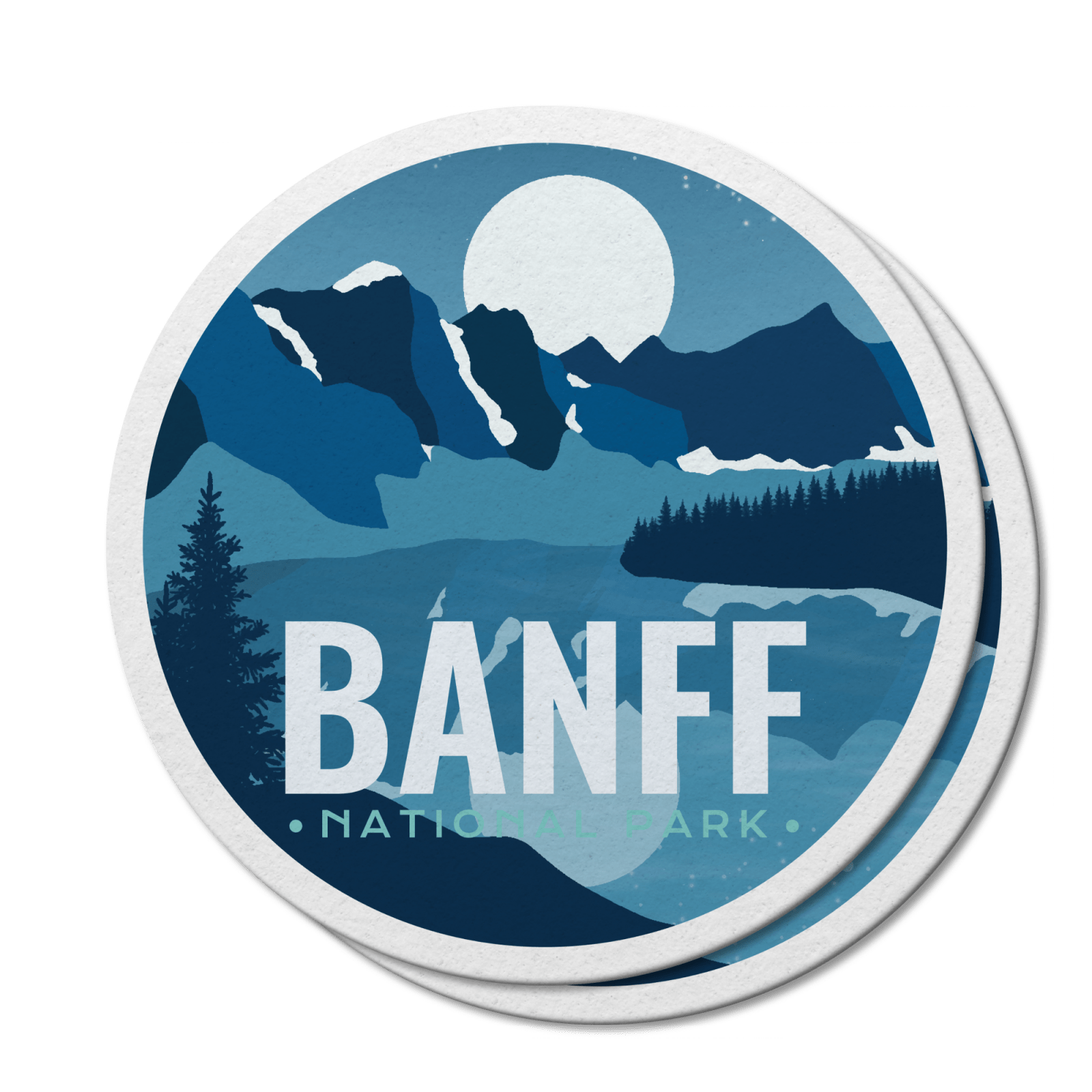 Autocollant en vinyle imperméable du parc national Banff (Canada)