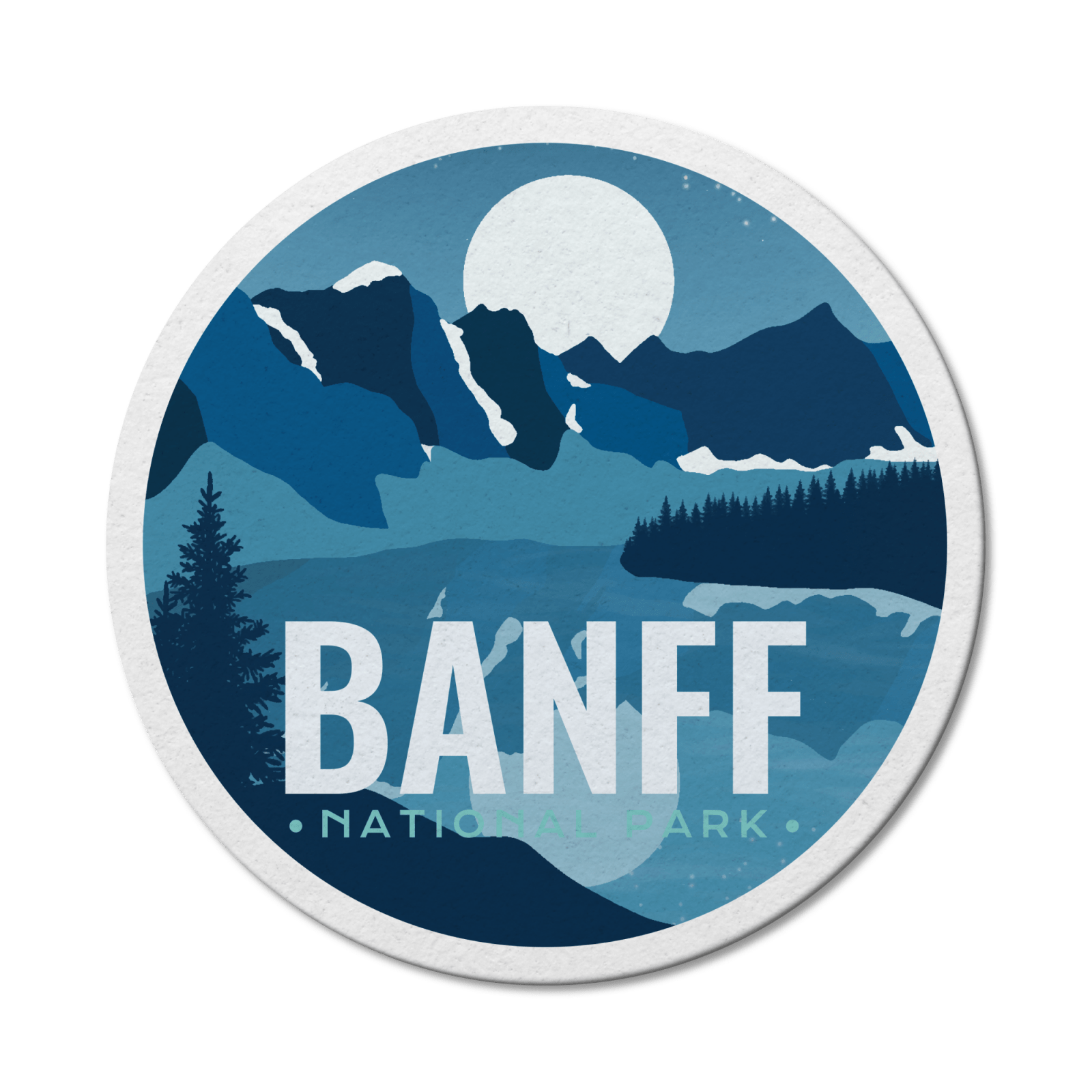 Autocollant en vinyle imperméable du parc national Banff (Canada)