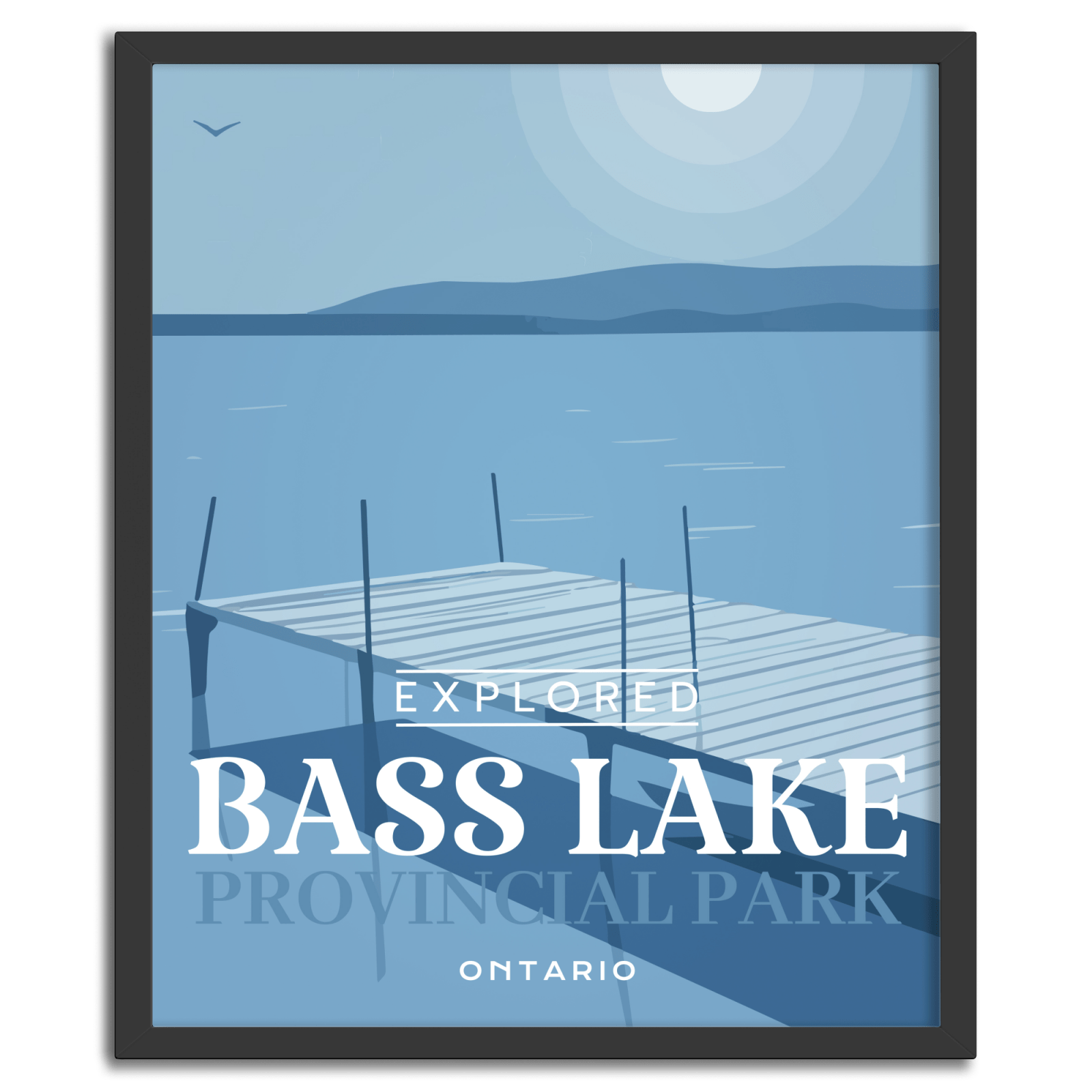 Bass Lake Provincial Park 'Explored' Poster, Canada Parks