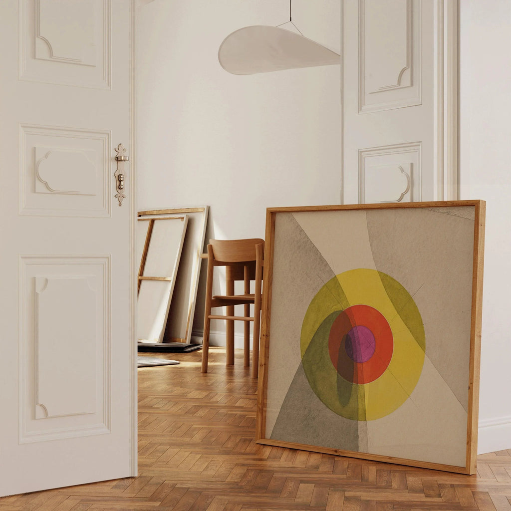 Estampe Bauhaus : Joost Schmidt, style moderne du milieu du siècle, giclée sur papier Hahnemühle (1x1)