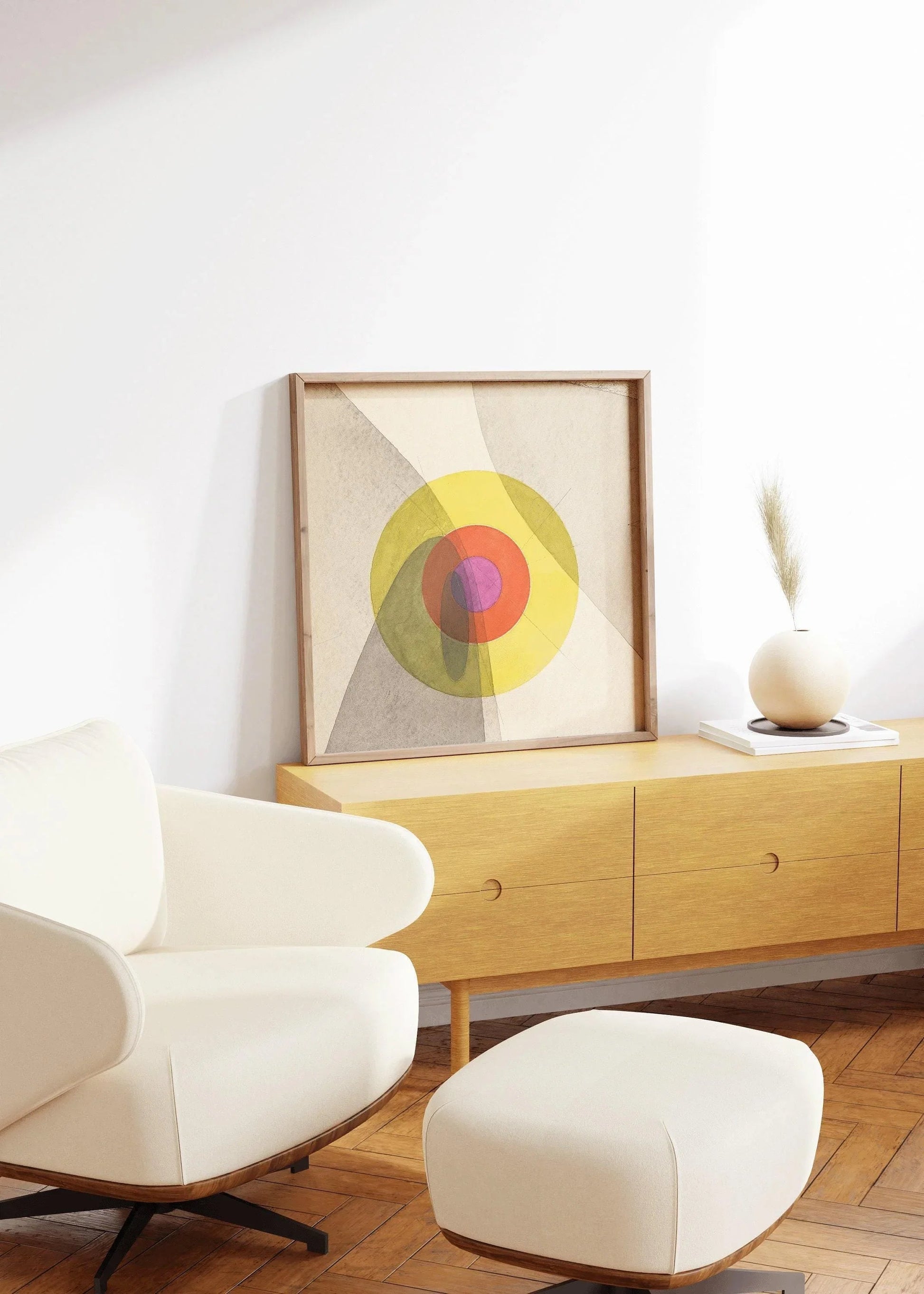 Estampe Bauhaus : Joost Schmidt, style moderne du milieu du siècle, giclée sur papier Hahnemühle (1x1)