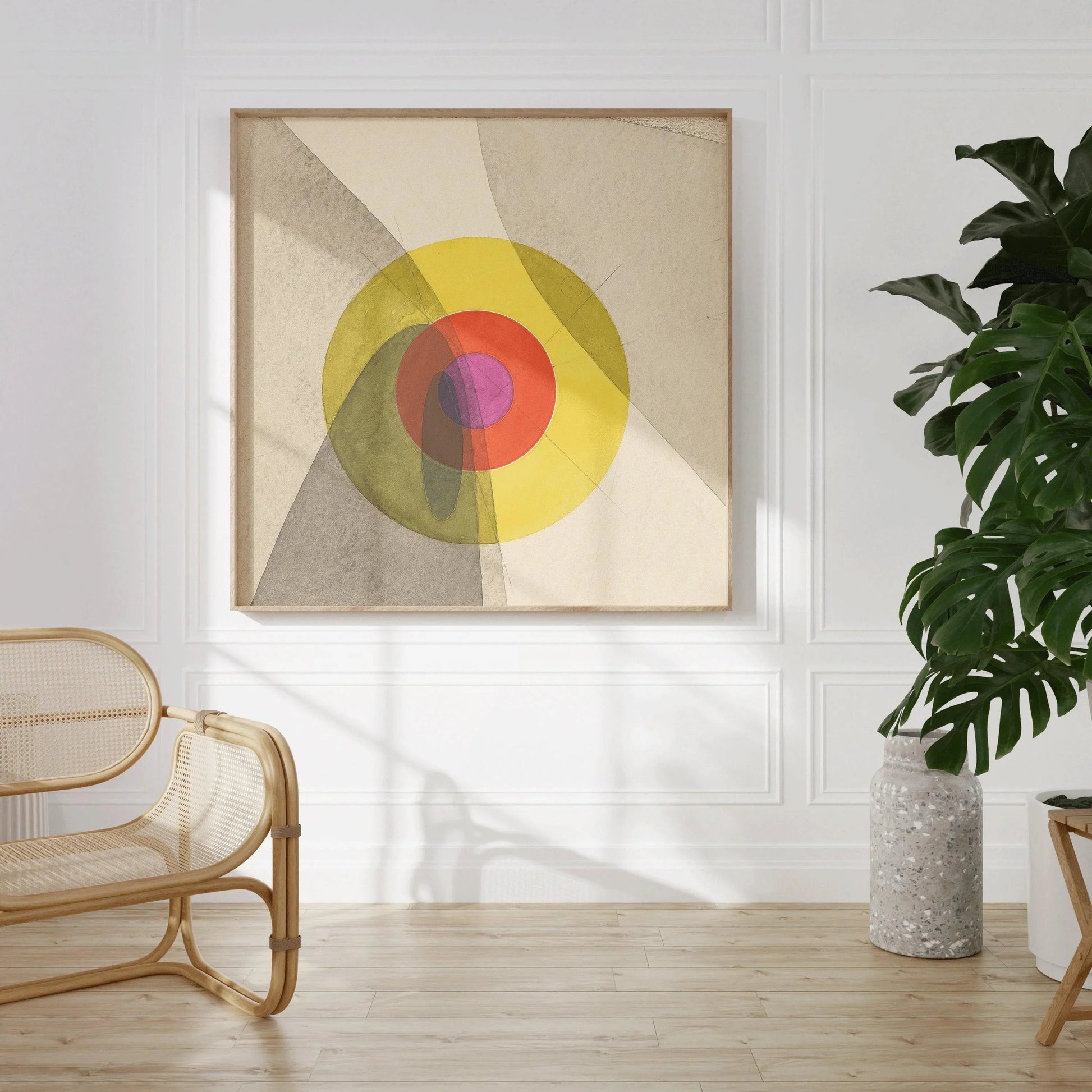 Estampe Bauhaus : Joost Schmidt, style moderne du milieu du siècle, giclée sur papier Hahnemühle (1x1)
