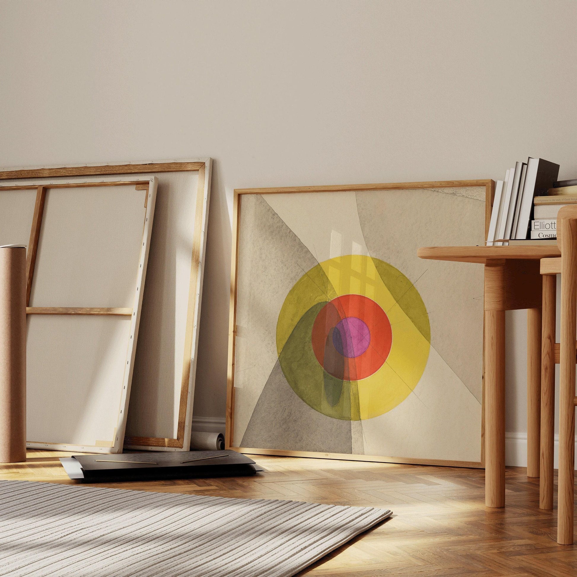 Estampe Bauhaus : Joost Schmidt, style moderne du milieu du siècle, giclée sur papier Hahnemühle (1x1)