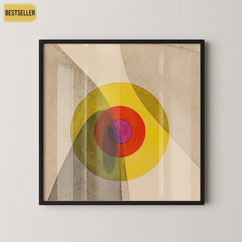 Estampe Bauhaus : Joost Schmidt, style moderne du milieu du siècle, giclée sur papier Hahnemühle (1x1)