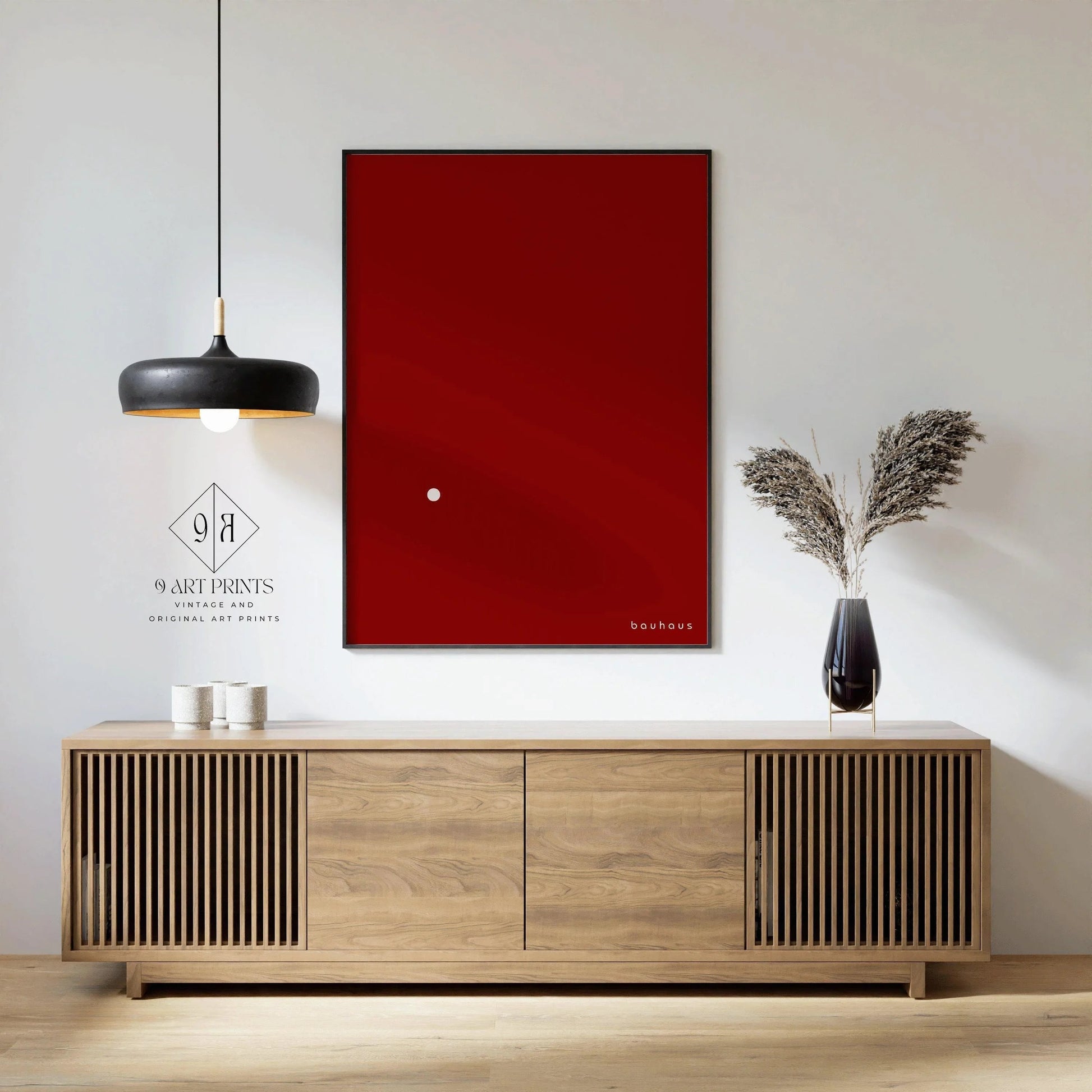 Bauhaus Der Punkt (Le Point) - Impression giclée : Art moderne rouge et blanc du milieu du XXe siècle