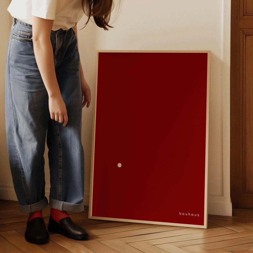 Bauhaus Der Punkt (Le Point) - Impression giclée : Art moderne rouge et blanc du milieu du XXe siècle