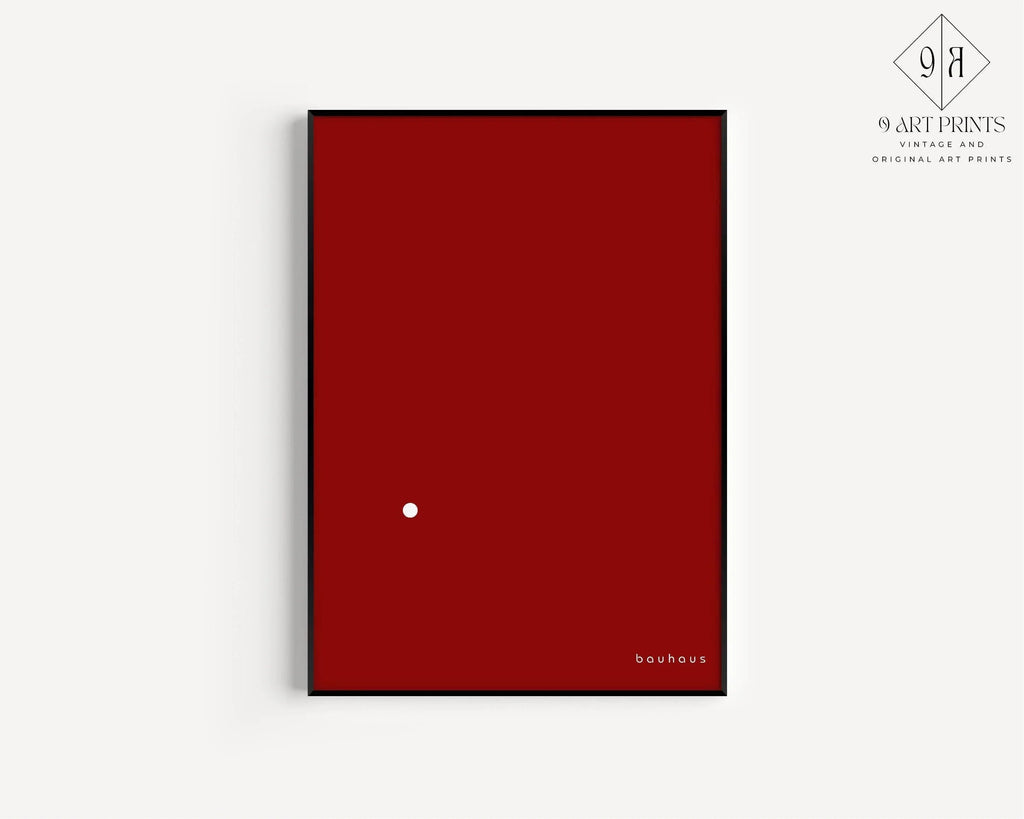 Bauhaus Der Punkt (Le Point) - Impression giclée : Art moderne rouge et blanc du milieu du XXe siècle