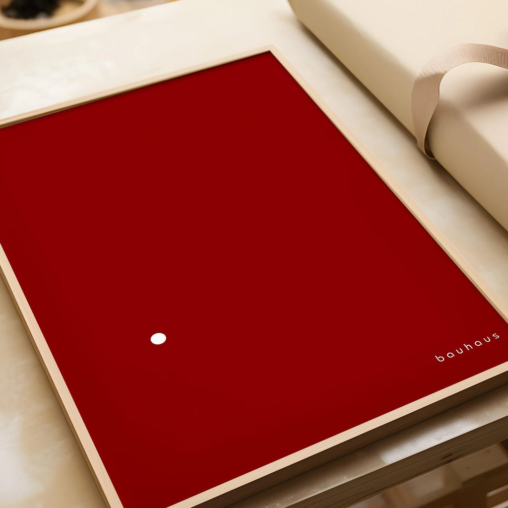 Bauhaus Der Punkt (Le Point) - Impression giclée : Art moderne rouge et blanc du milieu du XXe siècle