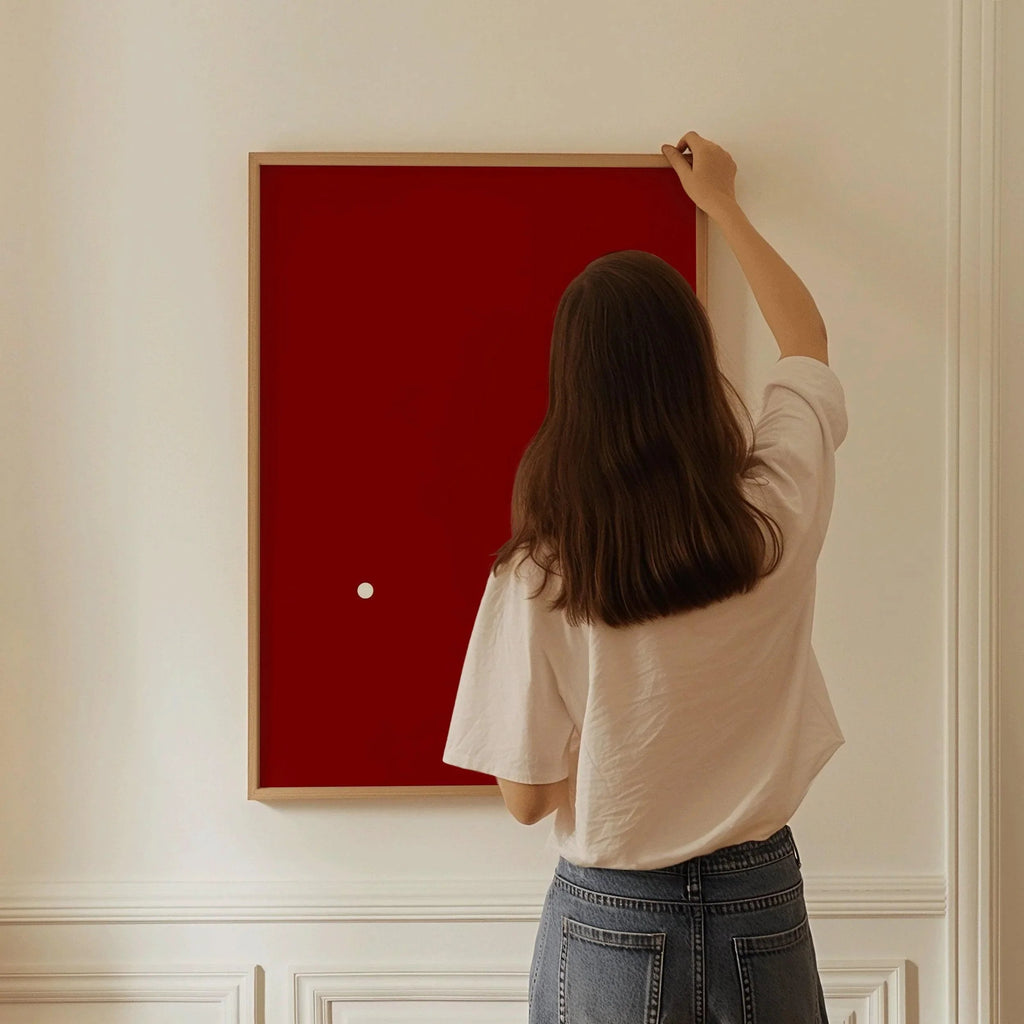 Bauhaus Der Punkt (Le Point) - Impression giclée : Art moderne rouge et blanc du milieu du XXe siècle