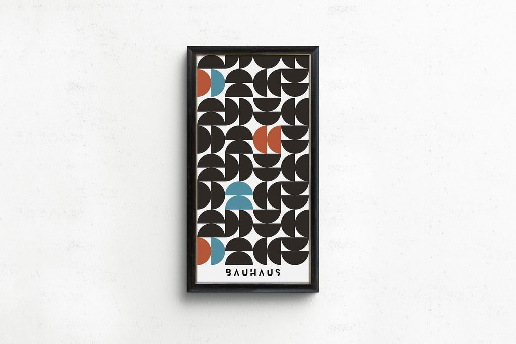 Estampe géométrique Bauhaus : Giclée moderne du milieu du siècle