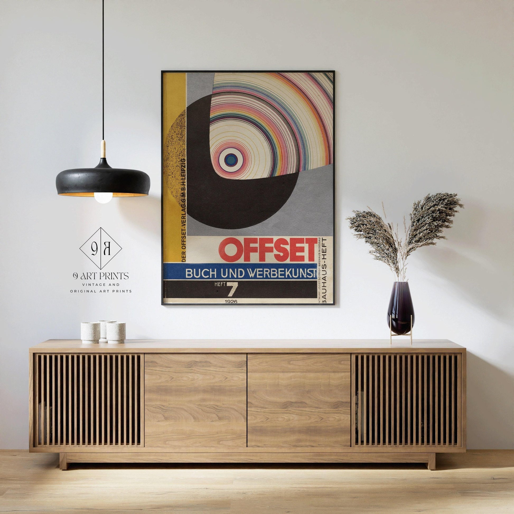 Illustration de couverture du magazine Bauhaus : Joost Schmidt, style moderne du milieu du XXe siècle