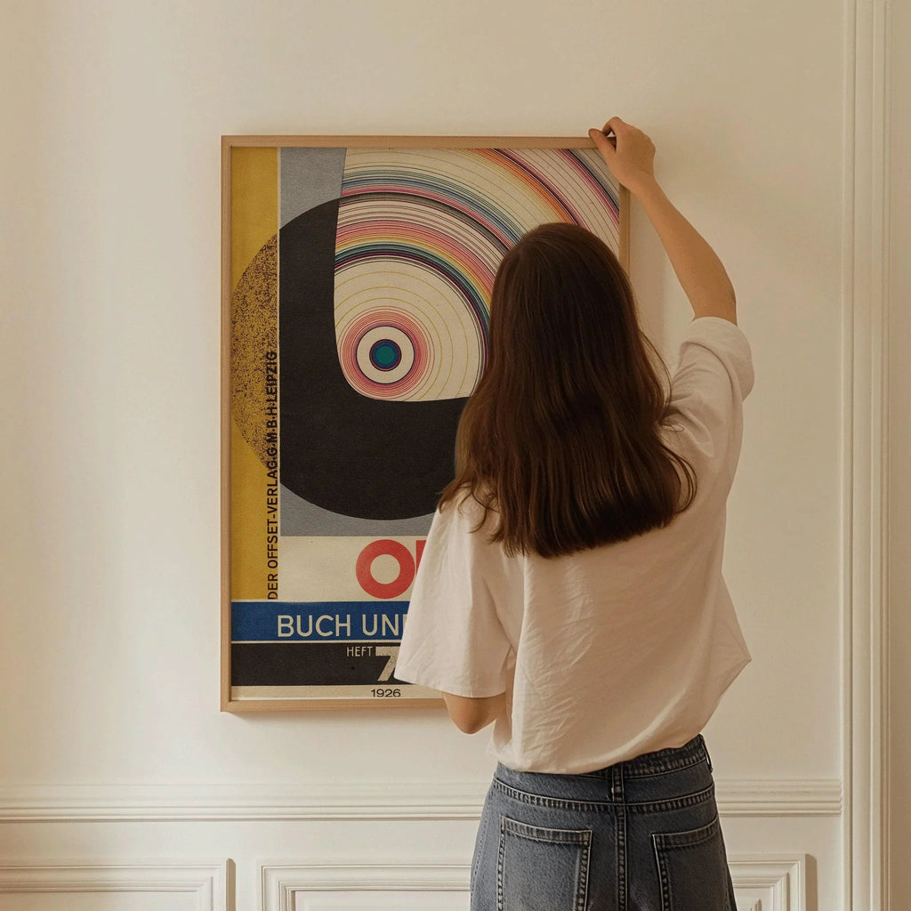 Illustration de couverture du magazine Bauhaus : Joost Schmidt, style moderne du milieu du XXe siècle