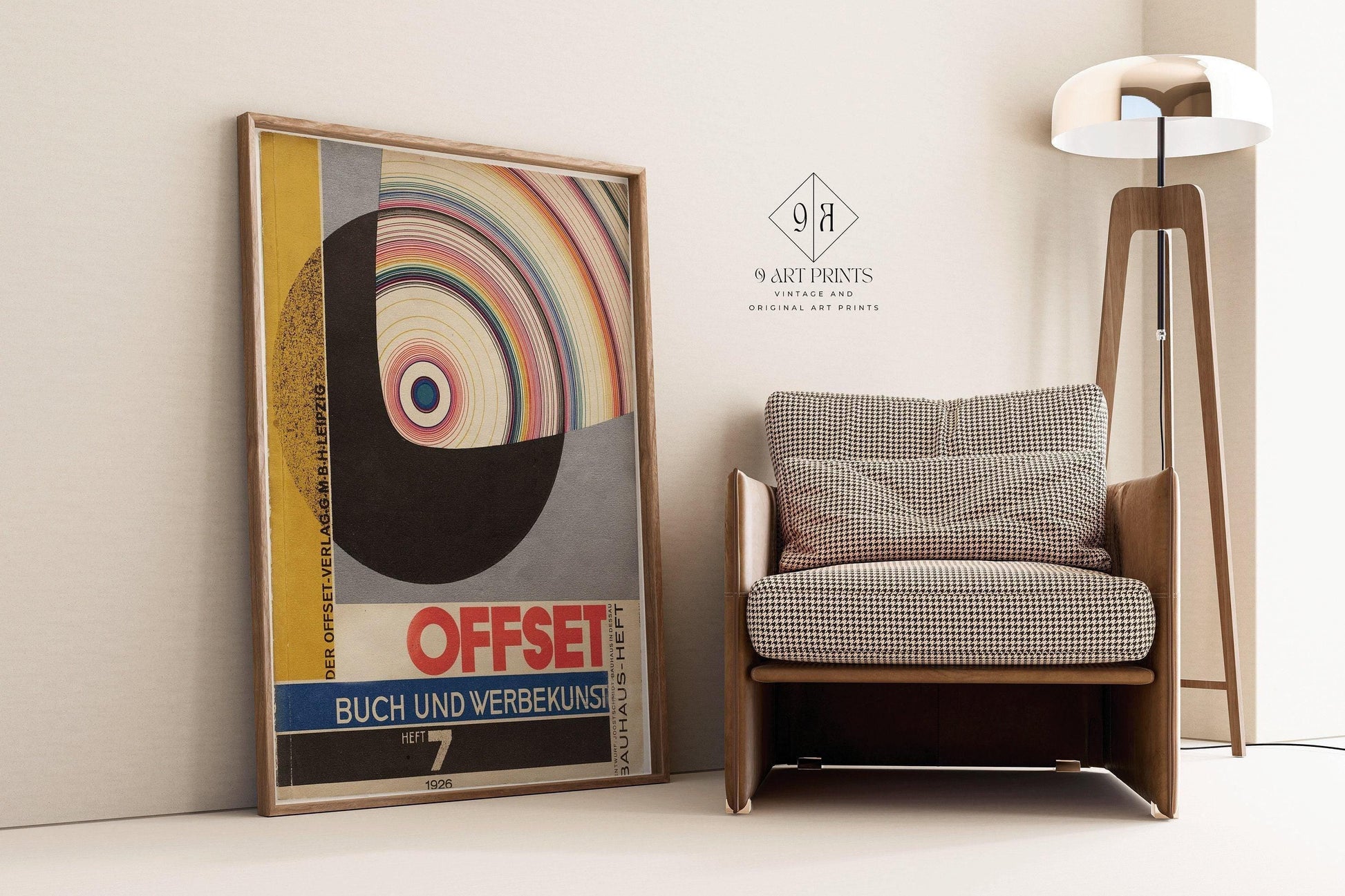 Illustration de couverture du magazine Bauhaus : Joost Schmidt, style moderne du milieu du XXe siècle