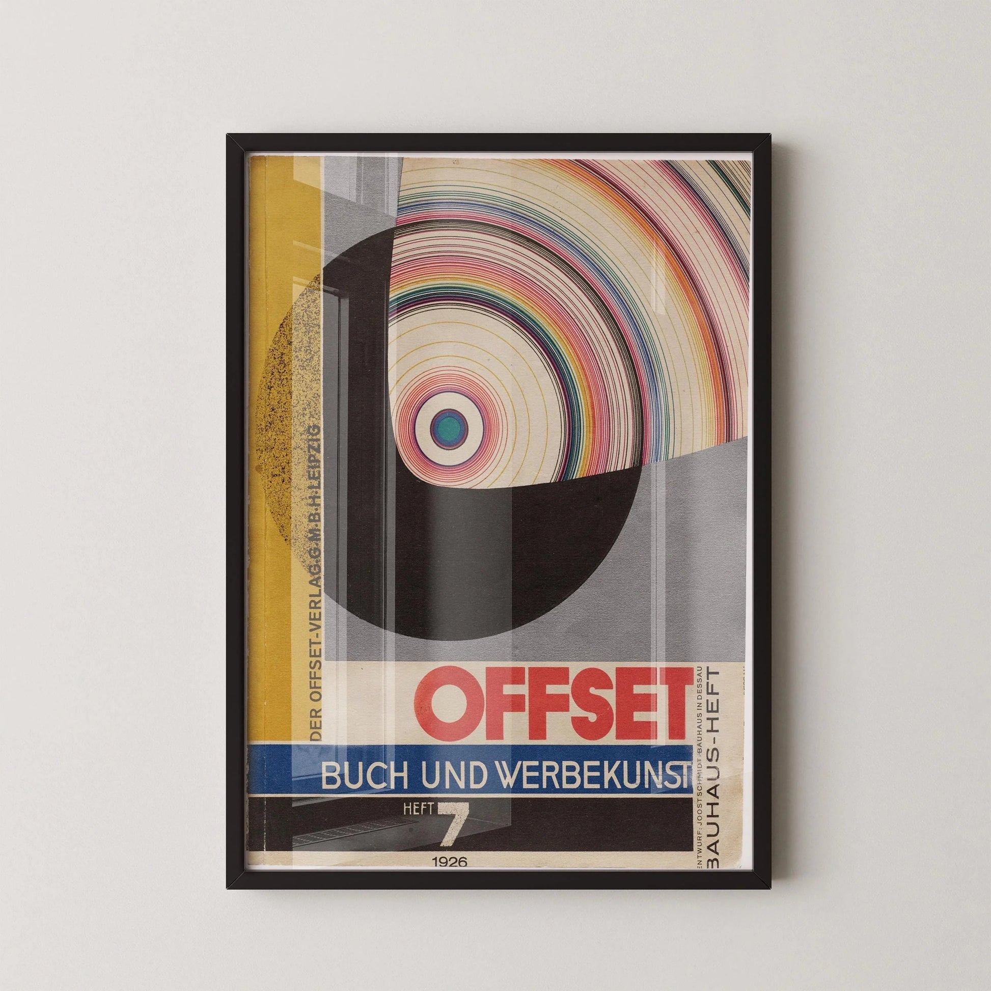 Illustration de couverture du magazine Bauhaus : Joost Schmidt, style moderne du milieu du XXe siècle