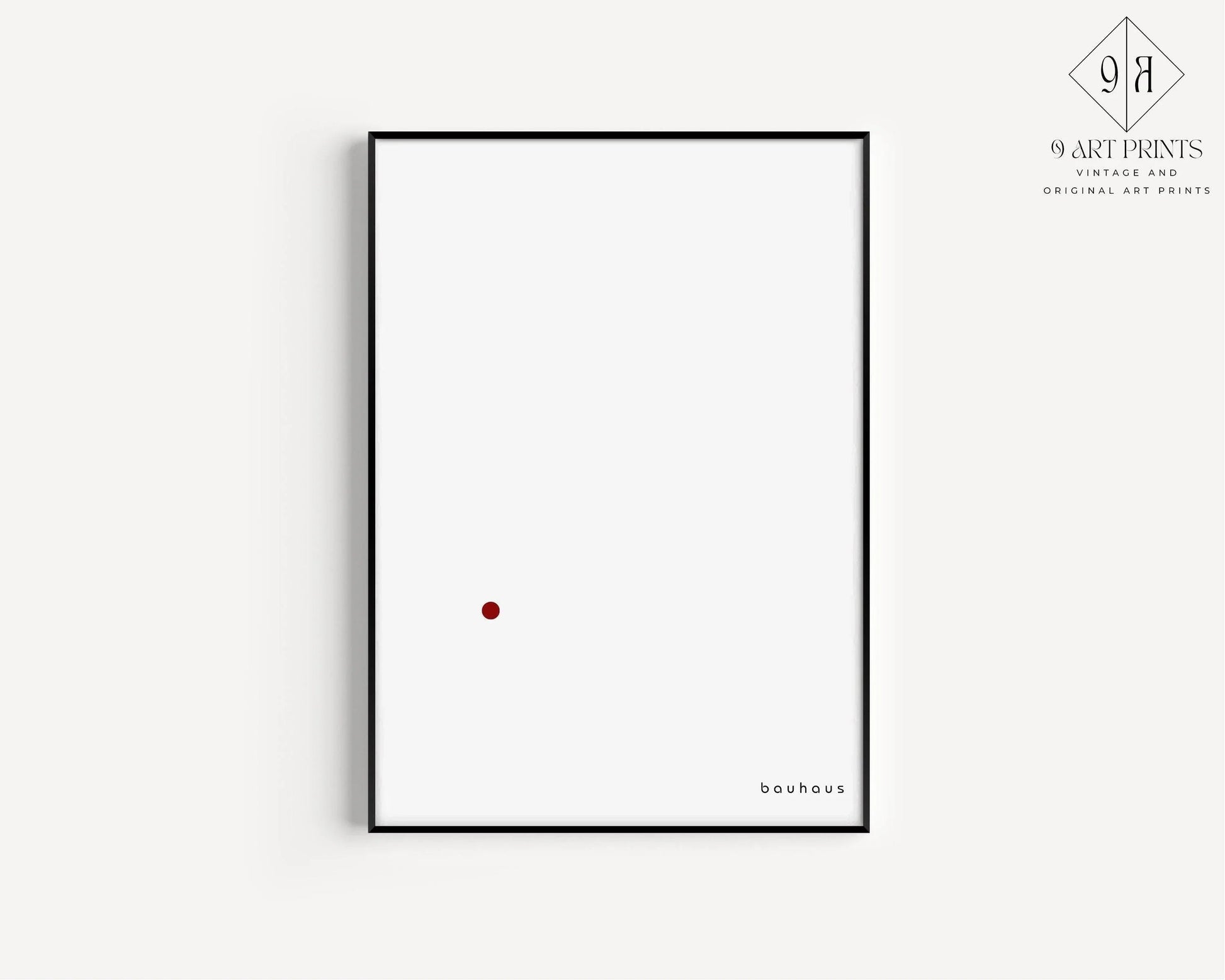 Bauhaus Poster - Der Punkt (The Dot) PRINT | Minimalist Mid-century modern art print in white and red (available framed)