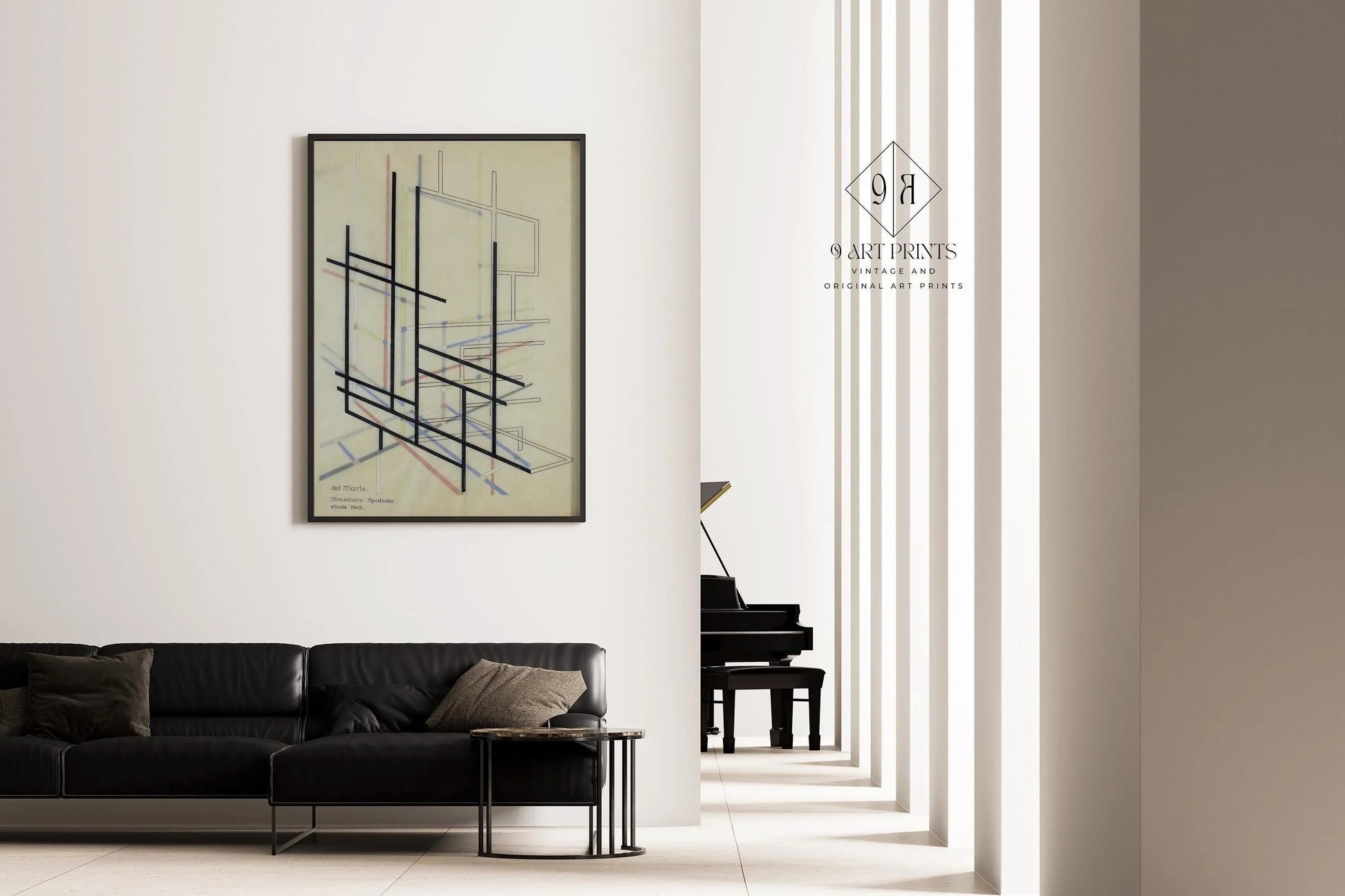 Estampe d'art inspirée du Bauhaus : Felix del Marle, style moderne du milieu du XXe siècle, impression giclée