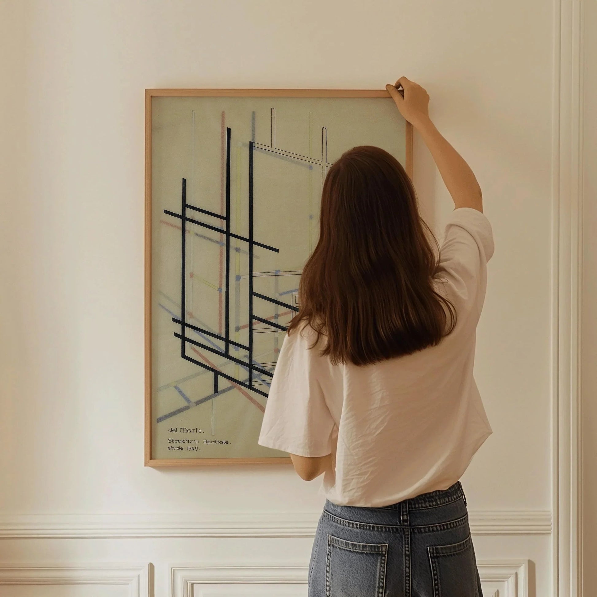 Estampe d'art inspirée du Bauhaus : Felix del Marle, style moderne du milieu du XXe siècle, impression giclée