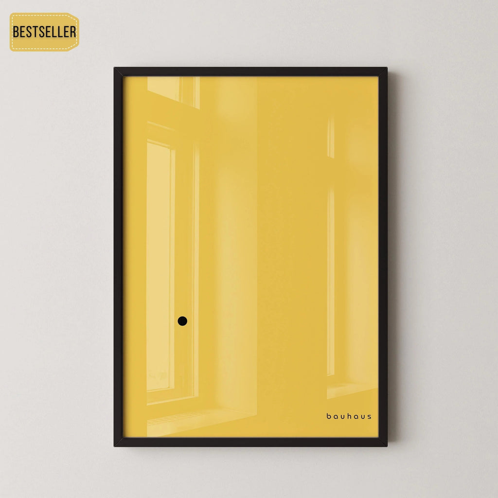 Estampe giclée « Le Point » du Bauhaus : Art moderne du milieu du XXe siècle, jaune et noir