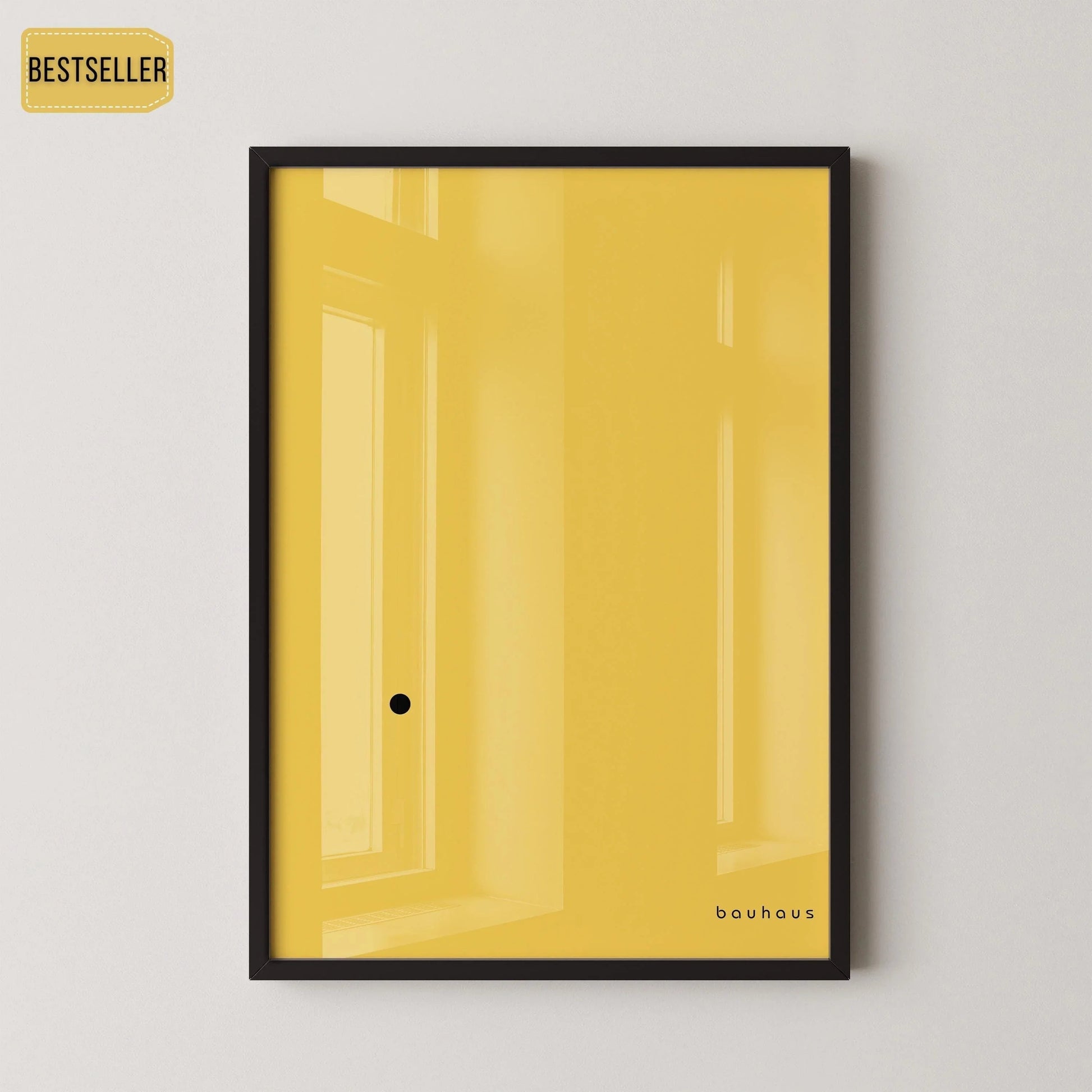 Estampe giclée « Le Point » du Bauhaus : Art moderne du milieu du XXe siècle, jaune et noir