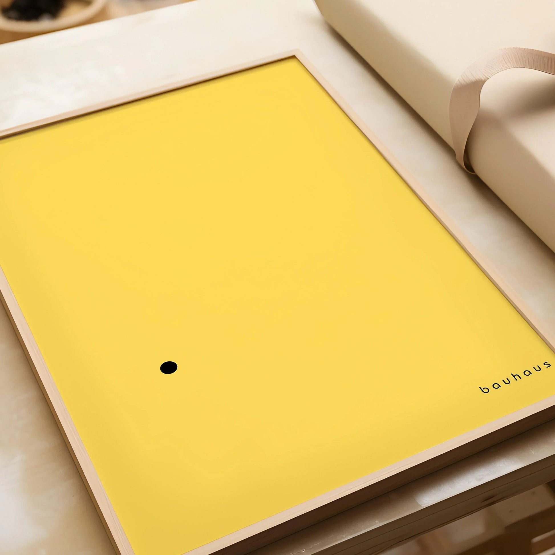 Estampe giclée « Le Point » du Bauhaus : Art moderne du milieu du XXe siècle, jaune et noir