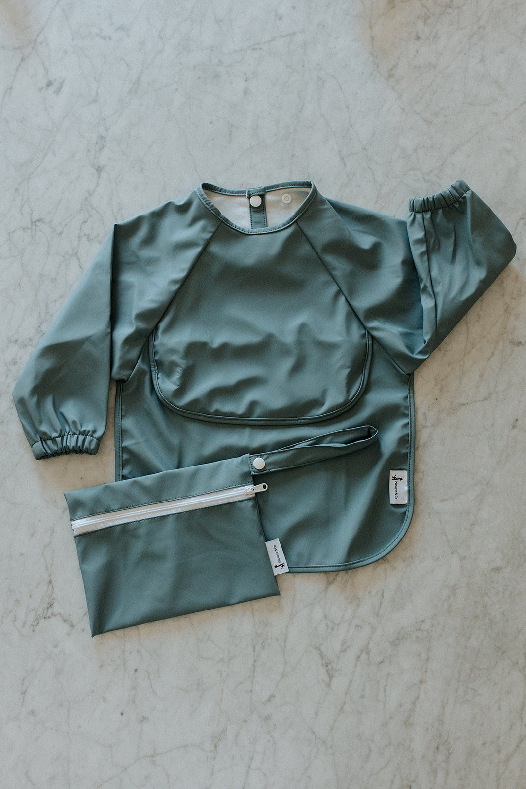 Waterproof Long Sleeve Bib with Pocket | 6-24 Months