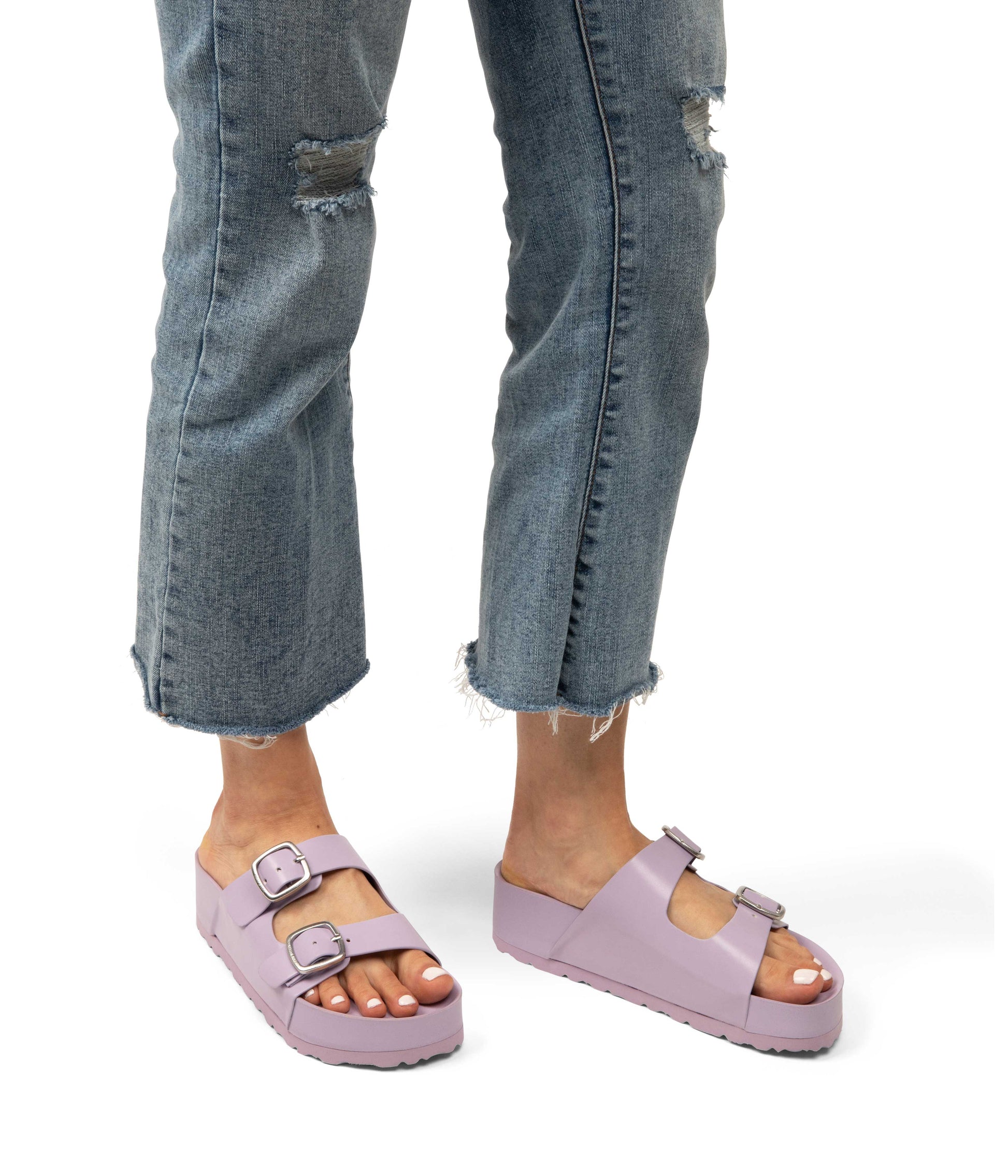 OLAYA Women's Vegan Sandals With Double Straps