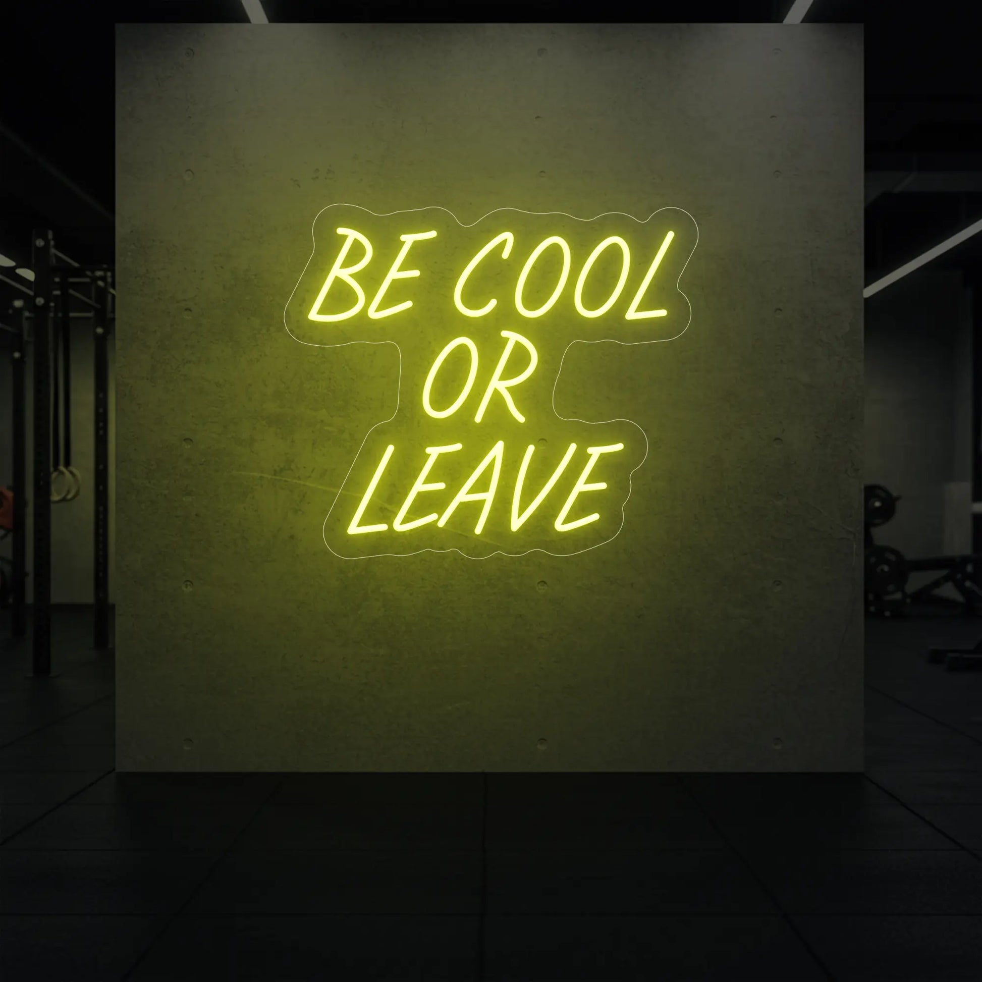 Soyez cool ou partez (enseigne lumineuse)