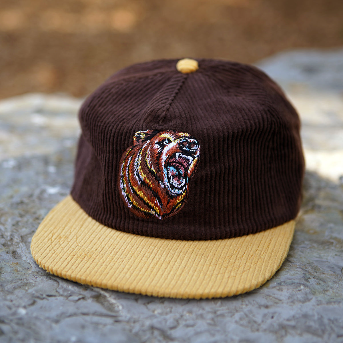 Chapeau en velours côtelé Bear