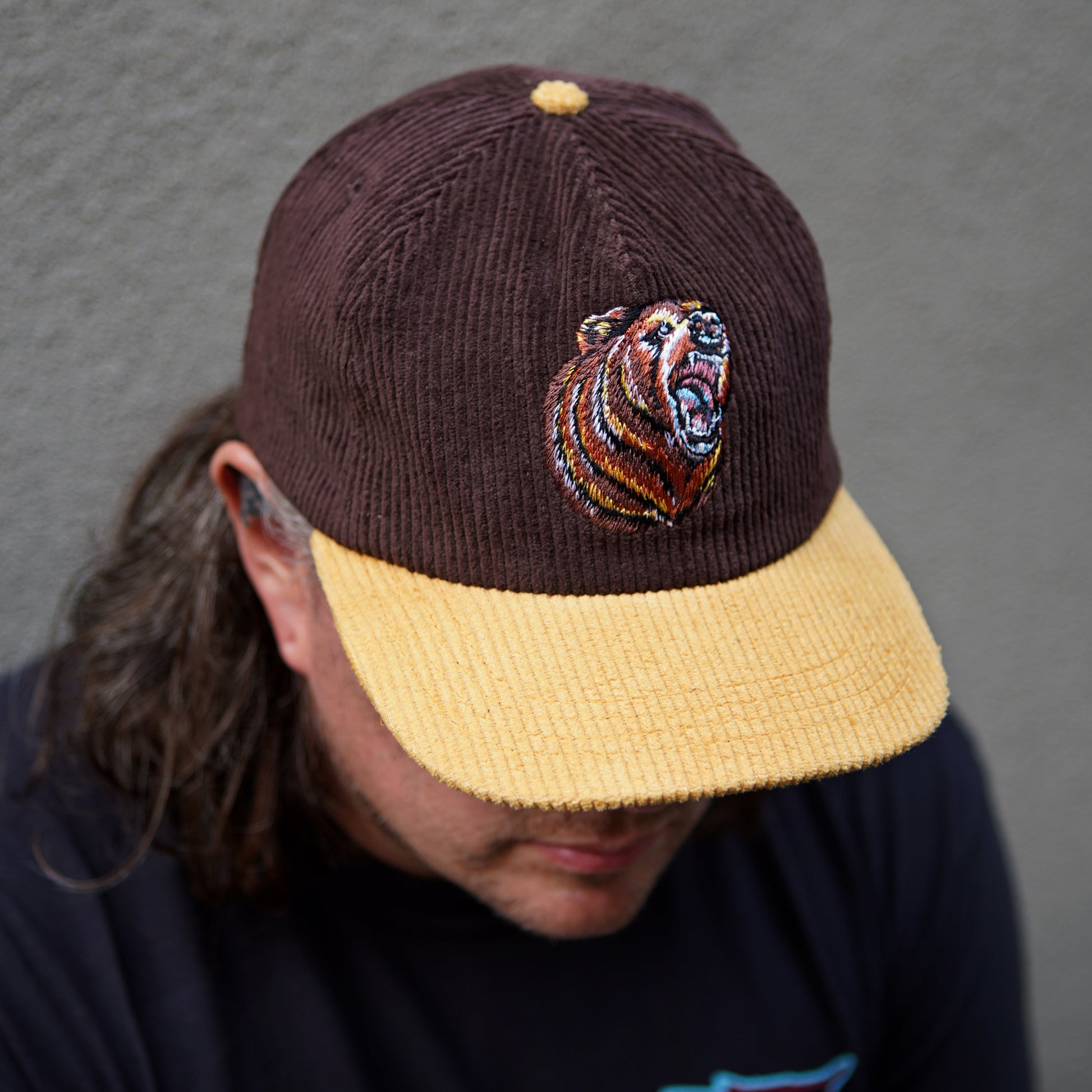Chapeau en velours côtelé Bear
