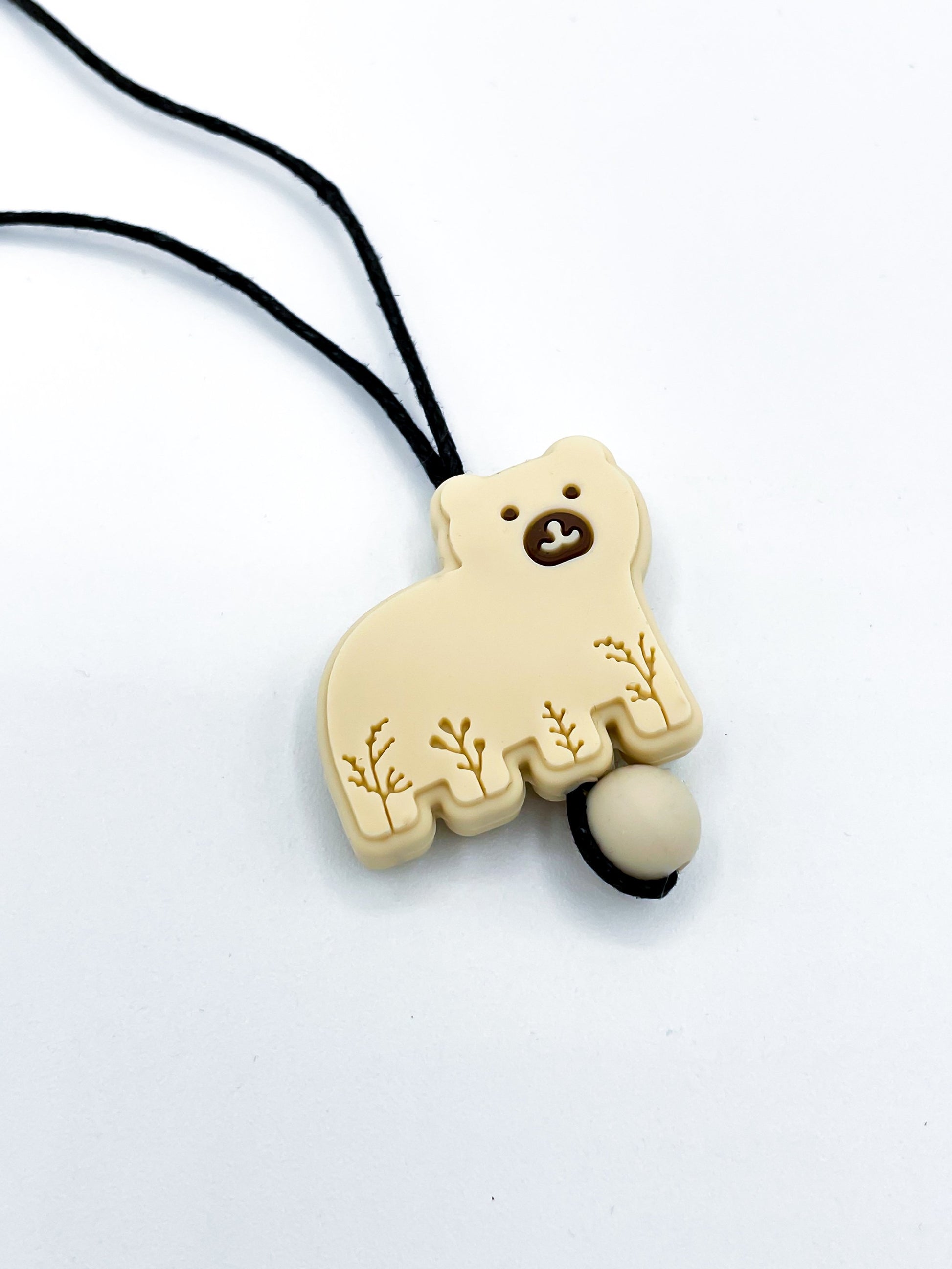 Collier à mâcher en forme d'ours botanique