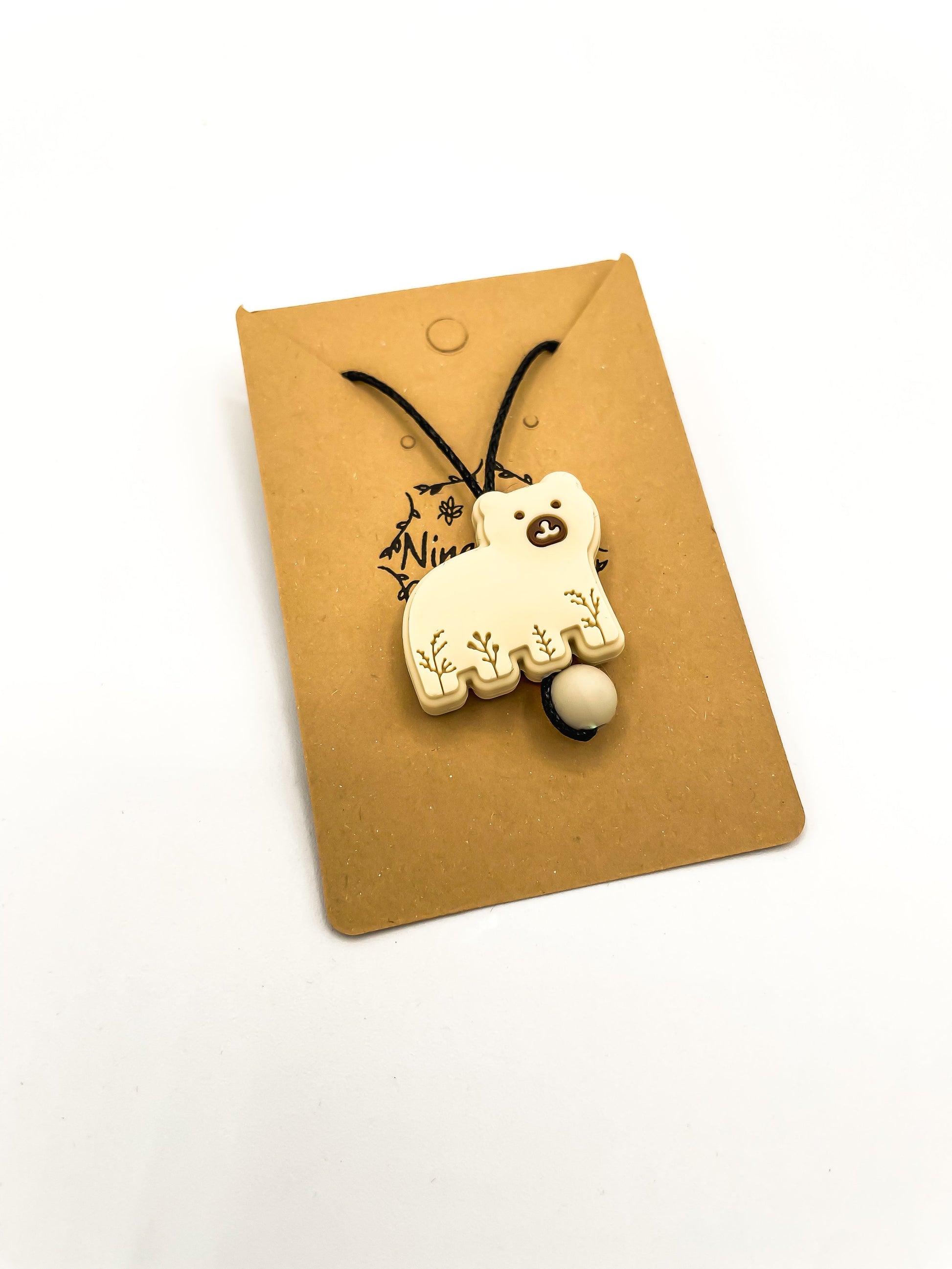 Collier à mâcher en forme d'ours botanique