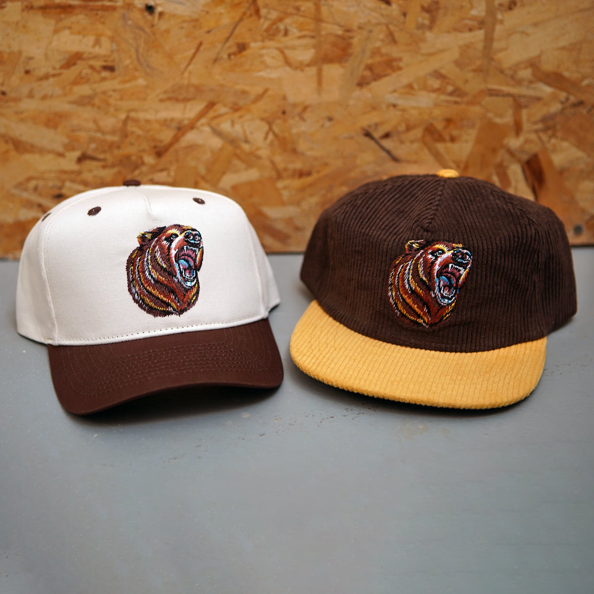 Chapeau en velours côtelé Bear