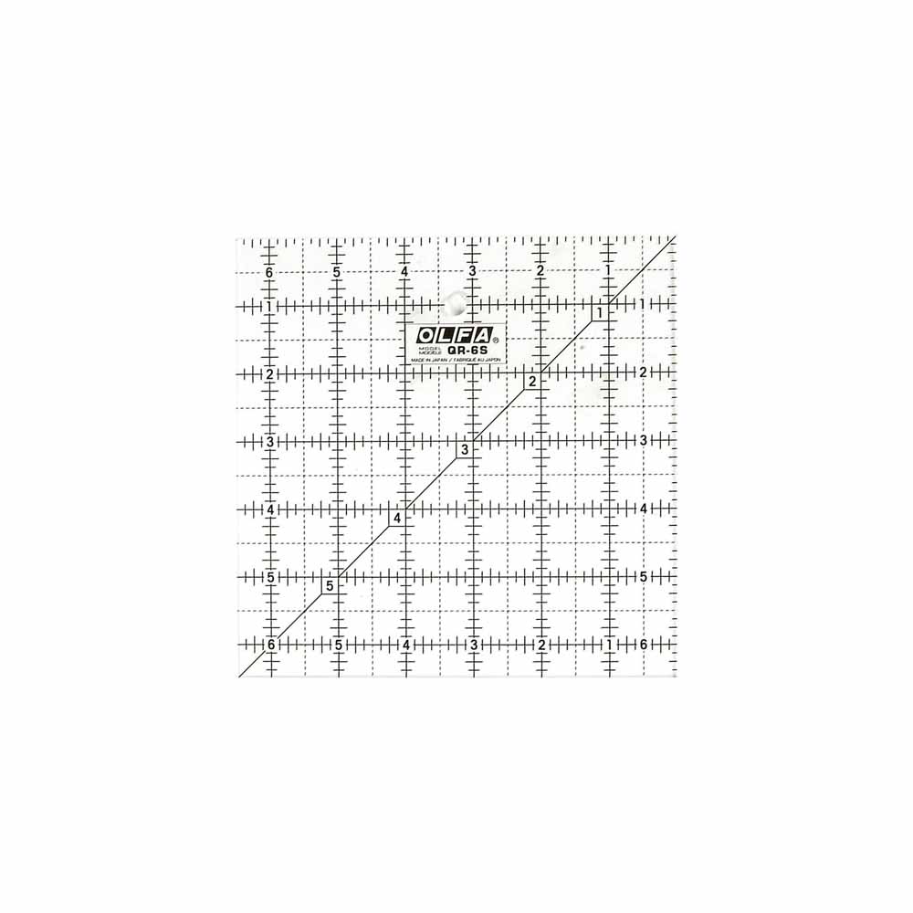 OLFA Square Frosted Acrylic Ruler - 6 1/2"