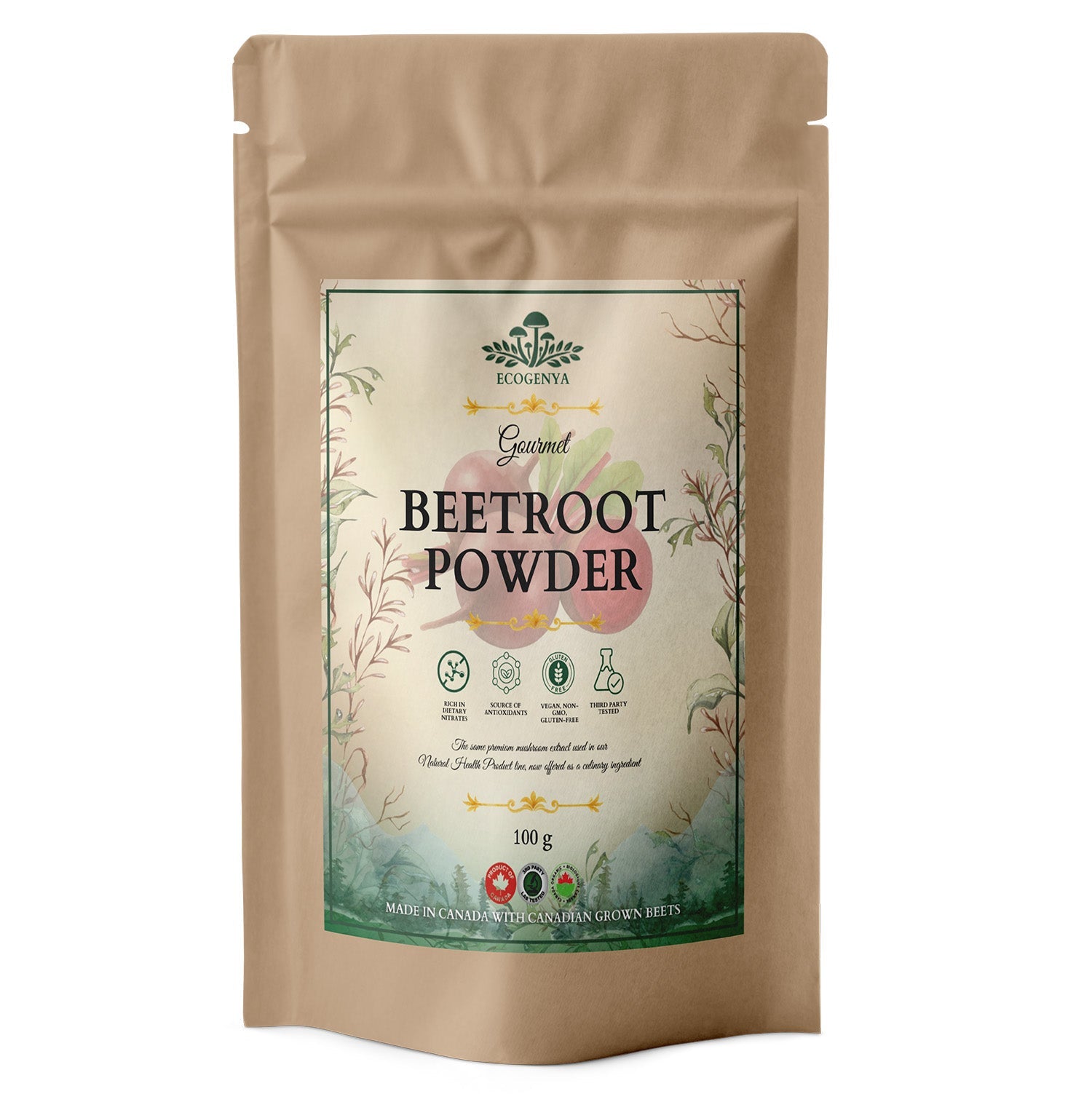 Ecogenya Gourmet Beet Root Powder – Premium Beetroot Powder for Smoothies, Baking & Recipes